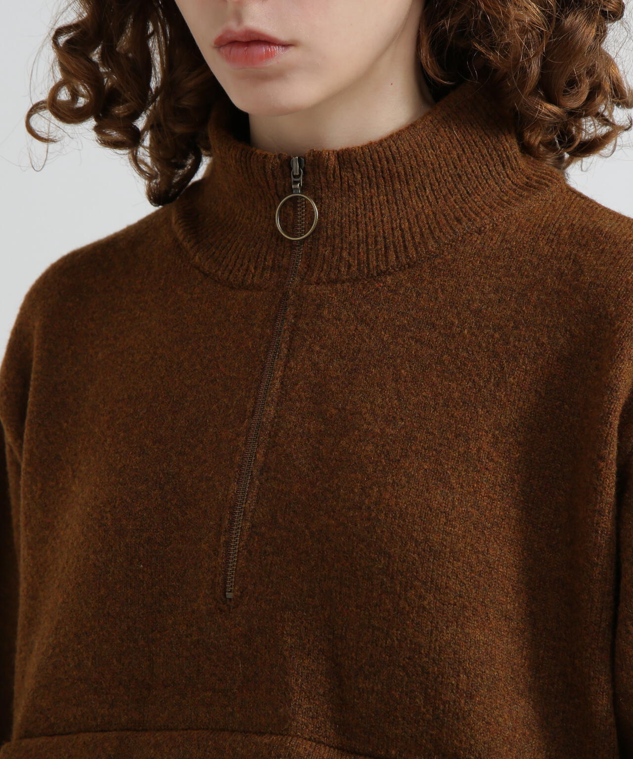 《直営店限定》SHAGGY STAND PULLOVER KNIT/シャギーニット