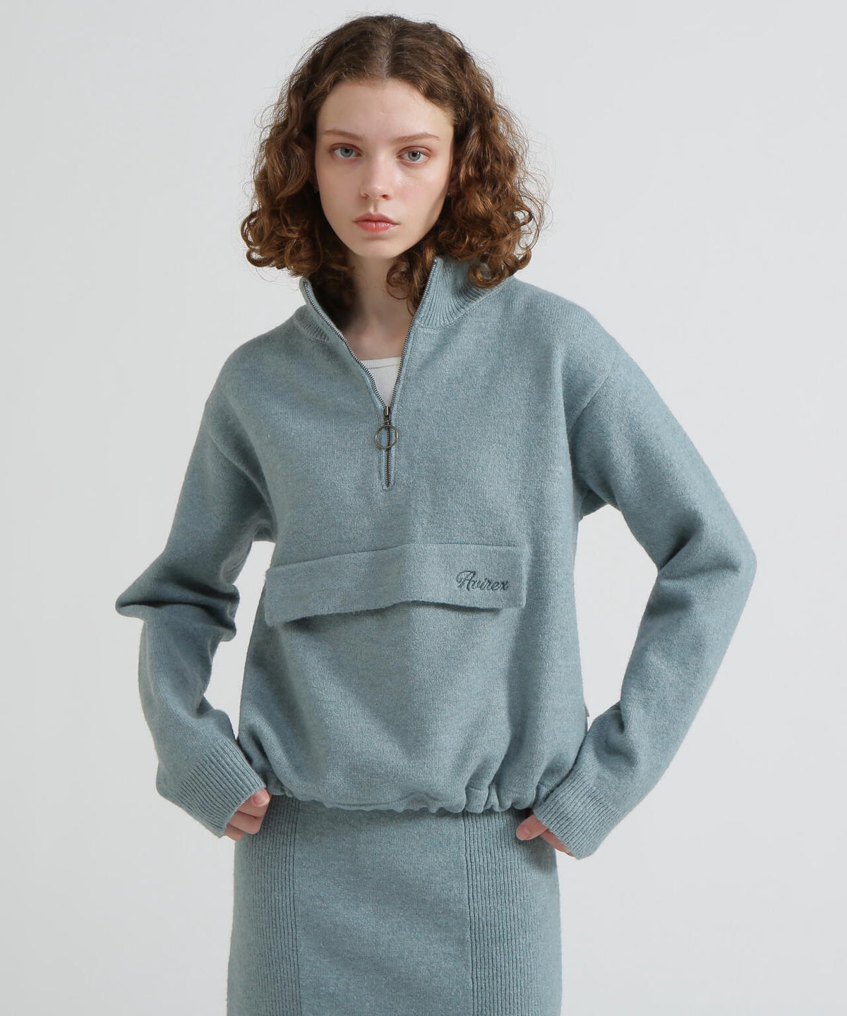 《直営店限定》SHAGGY STAND PULLOVER KNIT/シャギーニット