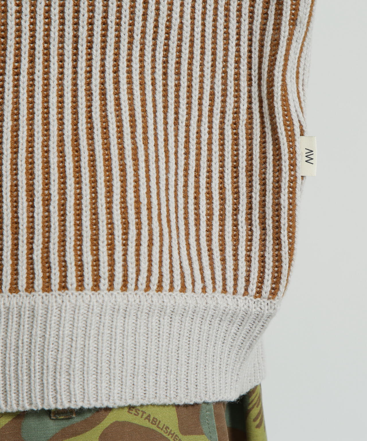 《直営店限定》MELANGE SWITCHING KINT PULLOVER/メランジニット