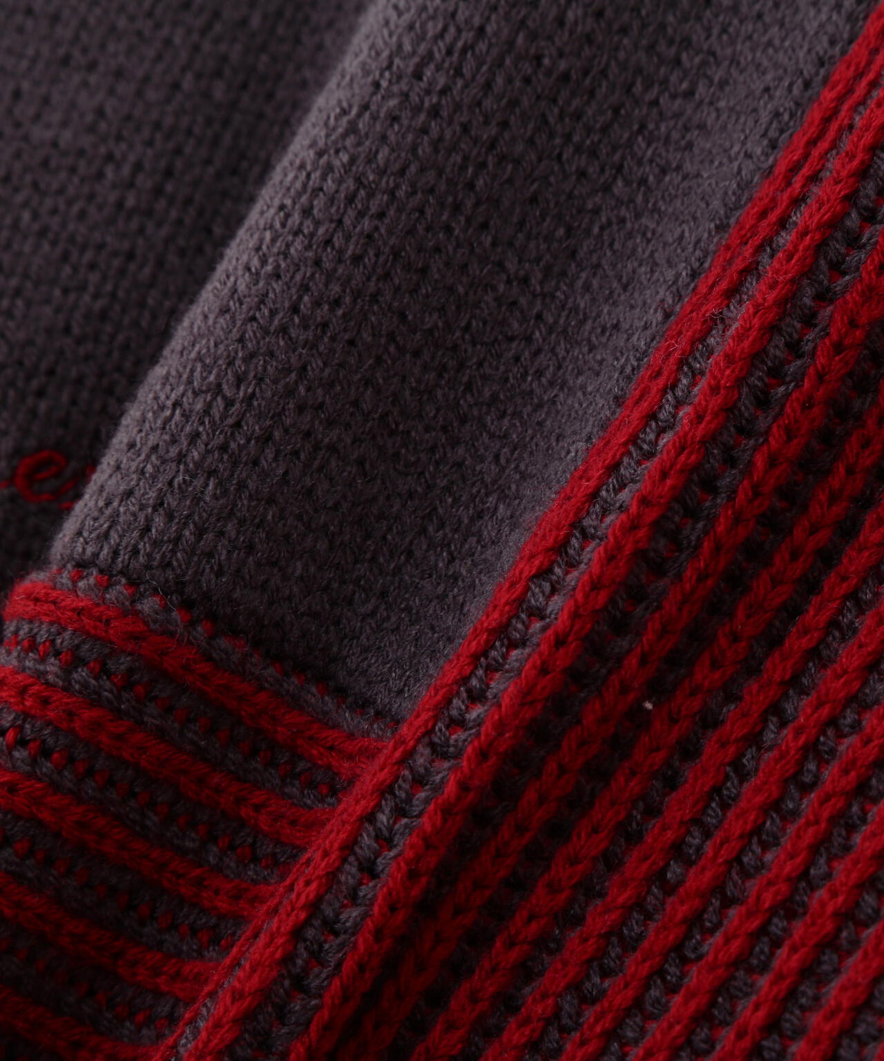 《直営店限定》MELANGE SWITCHING KINT PULLOVER/メランジニット