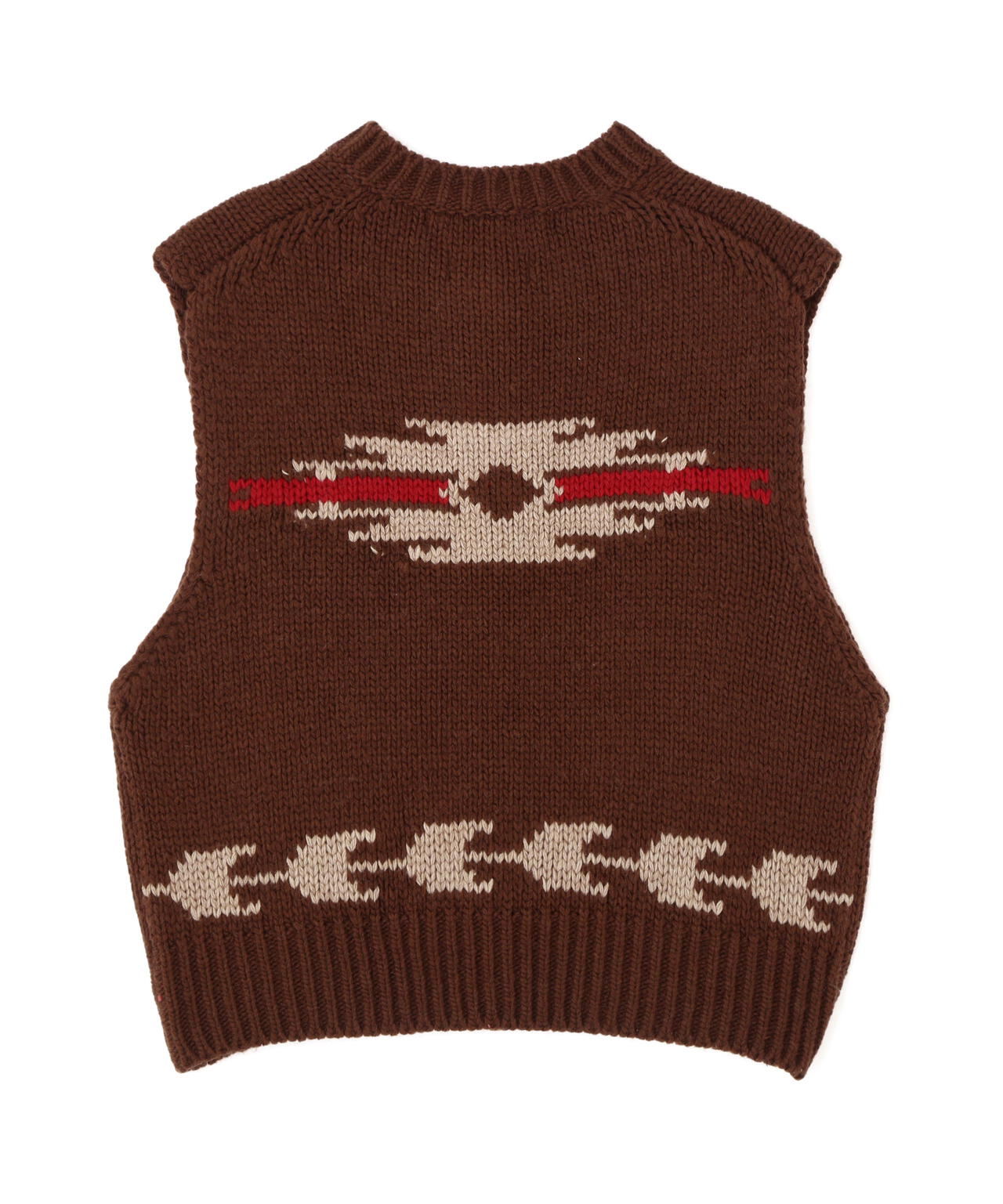《WOMAN/直営店限定》PATTERN KINT VEST/パターンニットベスト