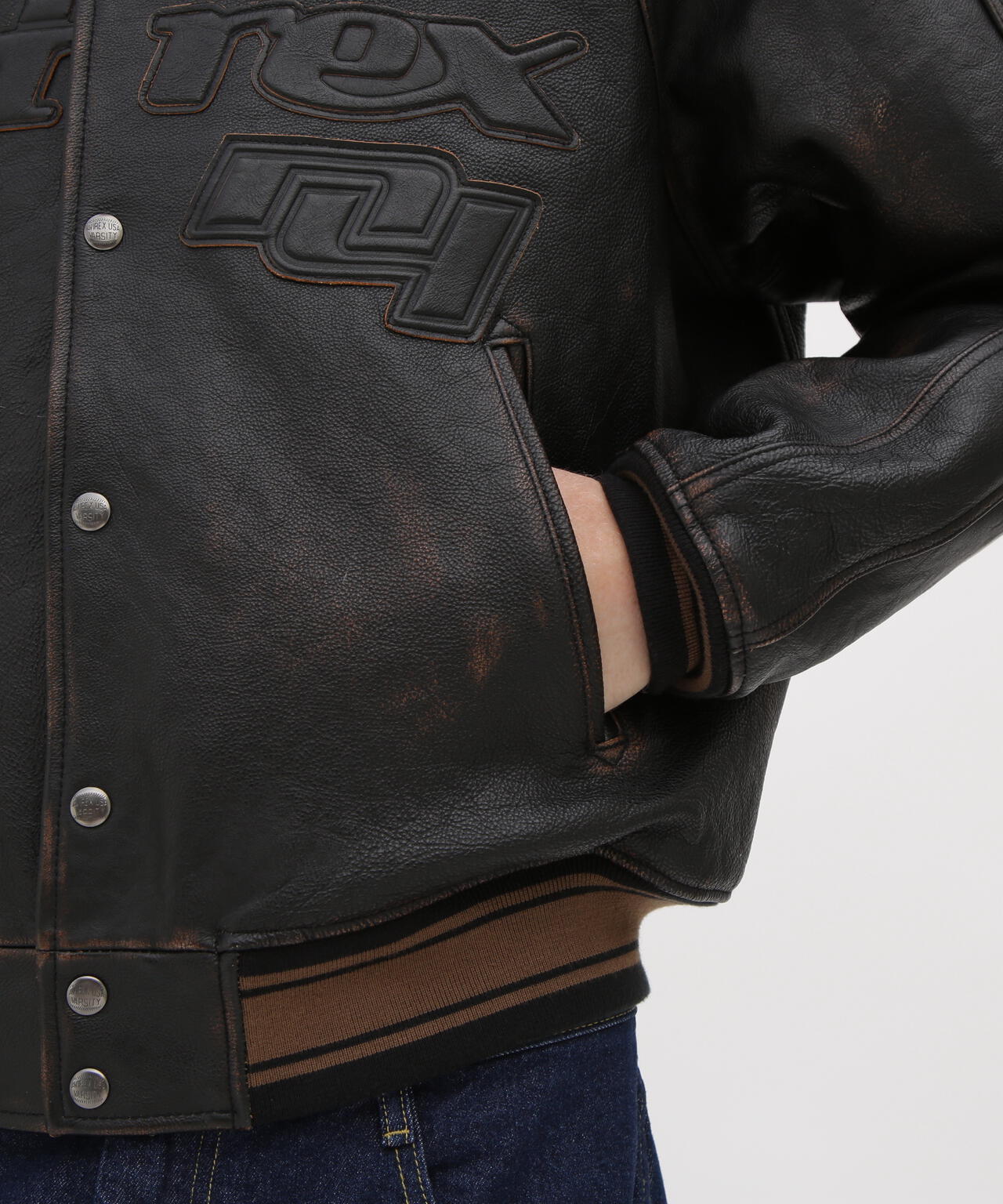 VARISTY LEATHER ”GOALERS” VINTAGE BLACK