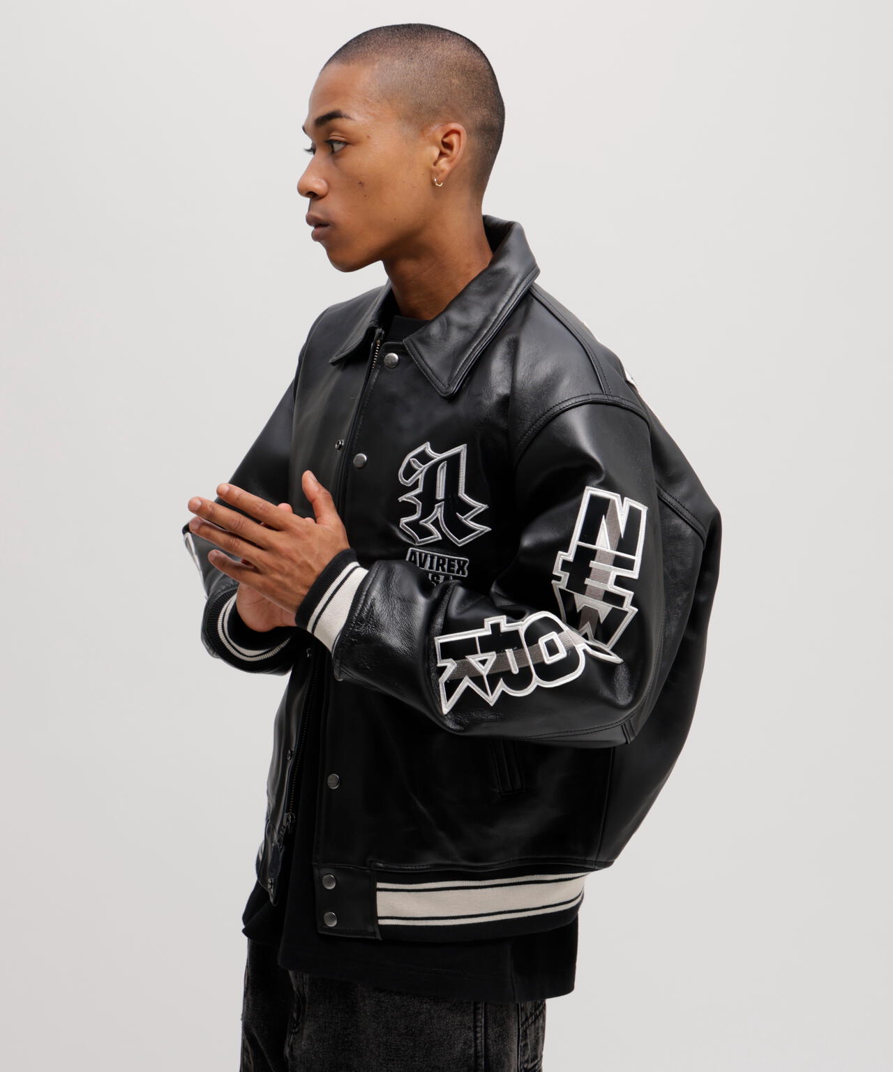 《50th Anniversary》GRAPHIC VARSITY LEATHER JACKET