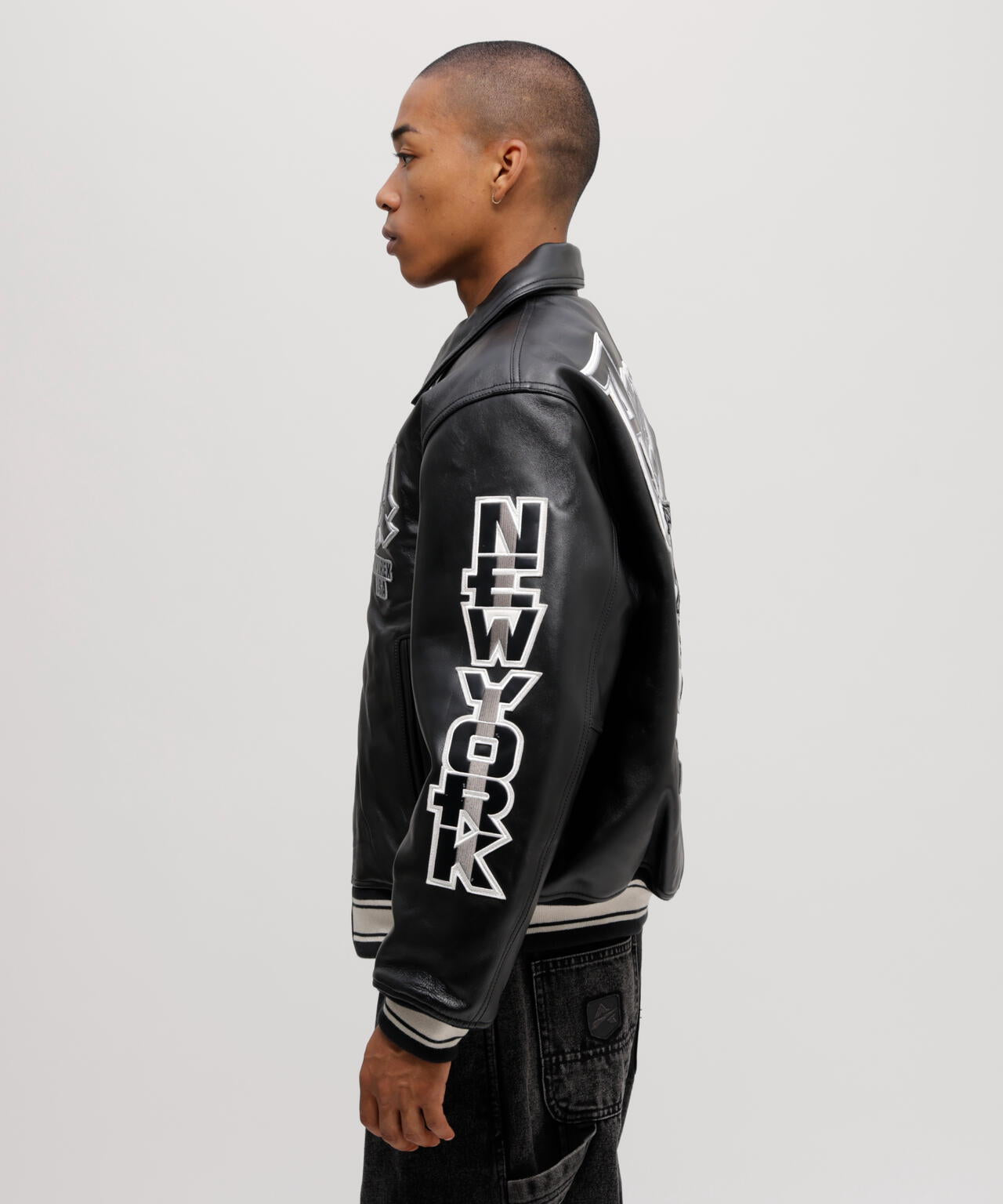 《50th Anniversary》GRAPHIC VARSITY LEATHER JACKET