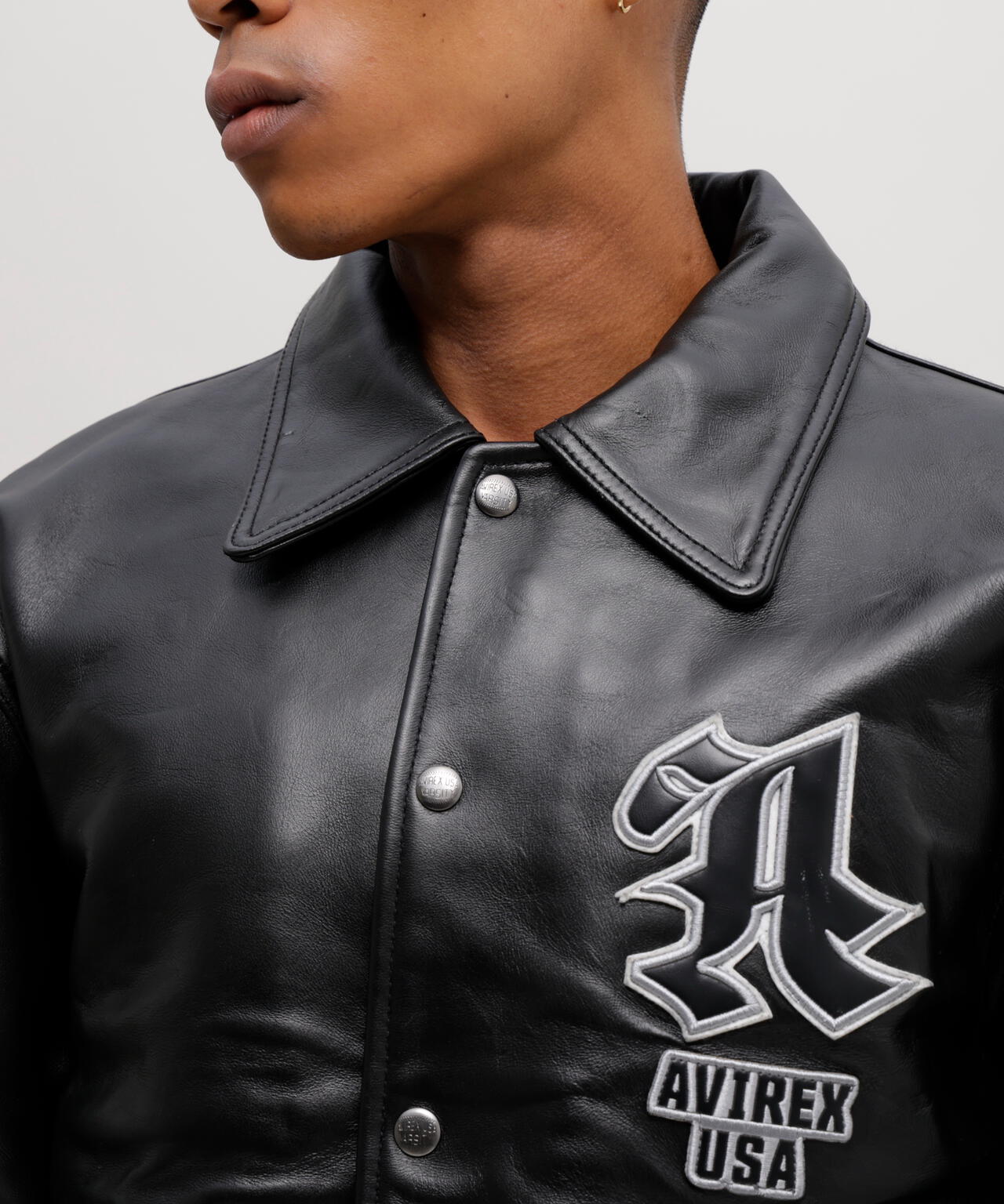 《50th Anniversary》GRAPHIC VARSITY LEATHER JACKET