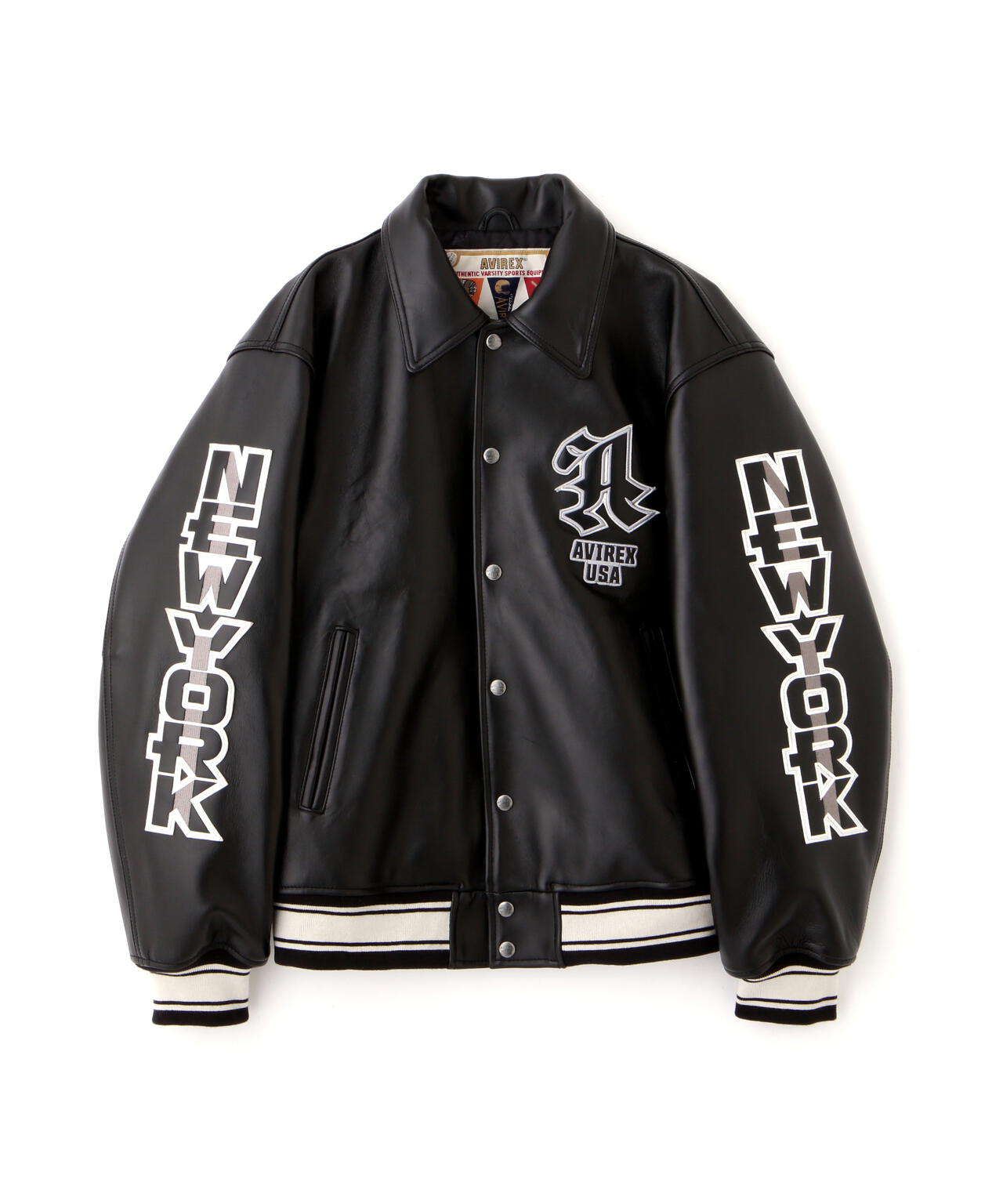 《50th Anniversary》GRAPHIC VARSITY LEATHER JACKET