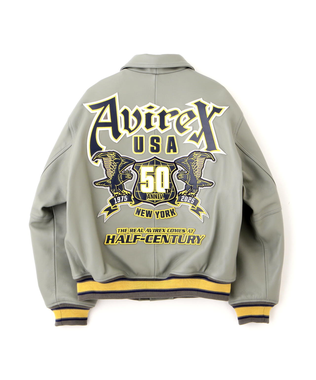 《50th Anniversary》GRAPHIC VARSITY LEATHER JACKET