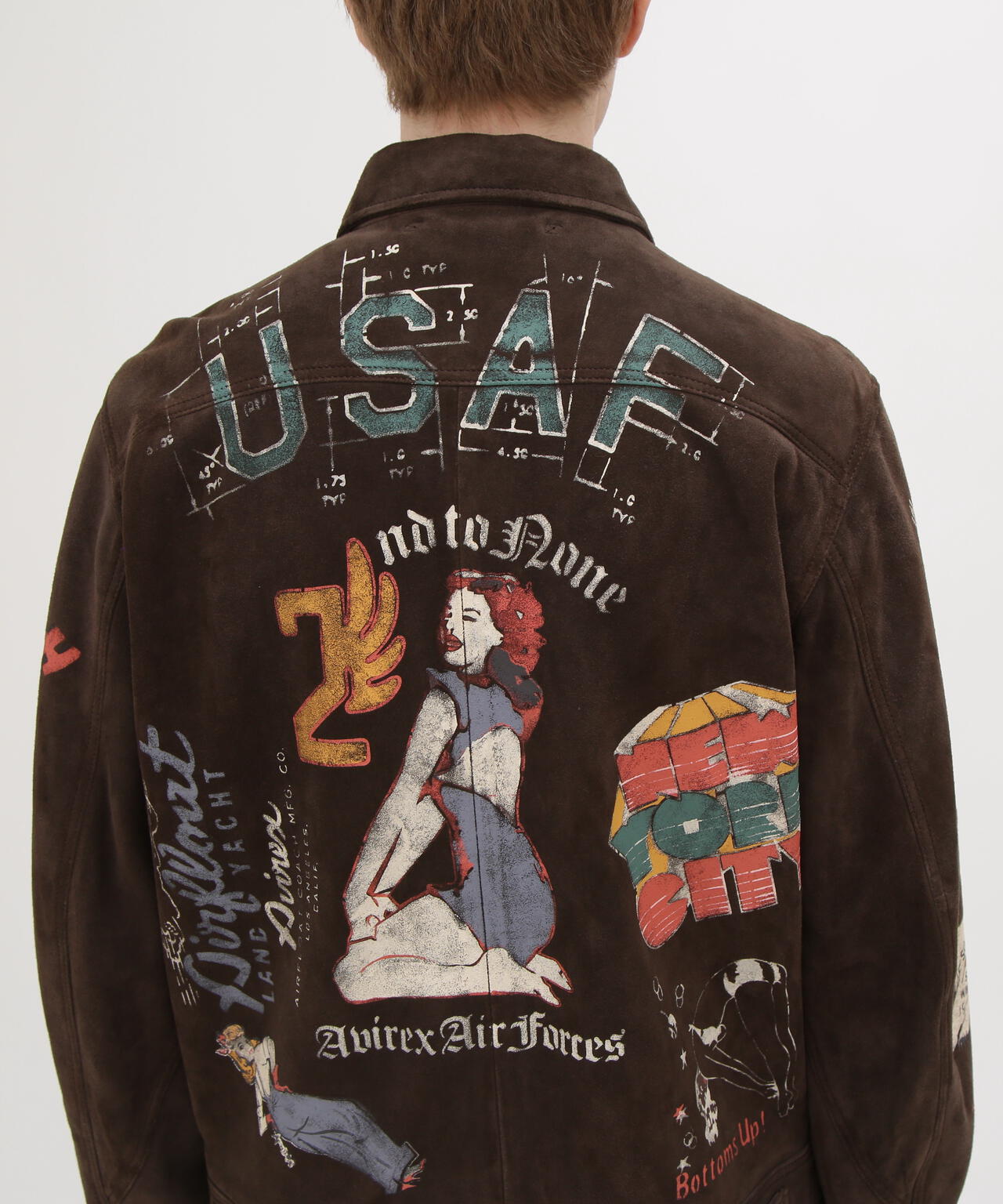 《RESTORE COLLECTION》SHEEP SUEDE TRACK JACKET ”HISTORY GRAPHIC”