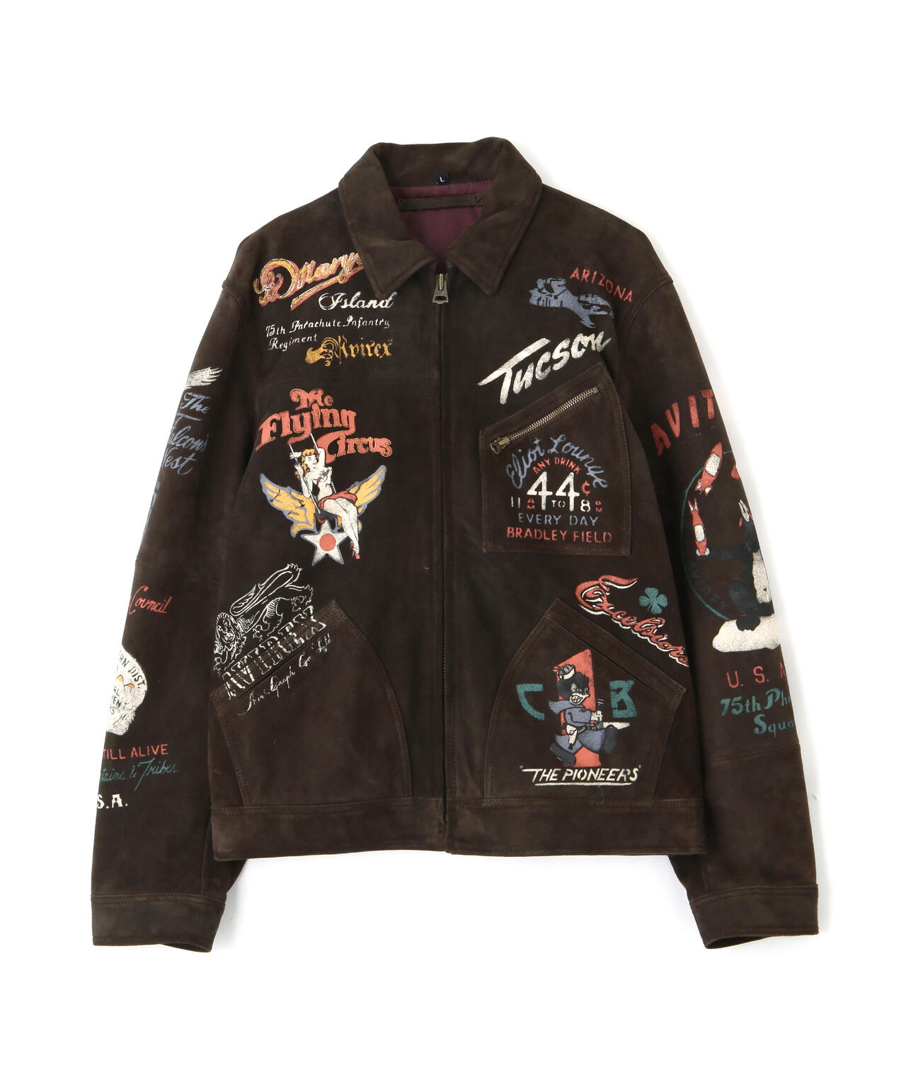 《RESTORE COLLECTION》SHEEP SUEDE TRACK JACKET ”HISTORY GRAPHIC”