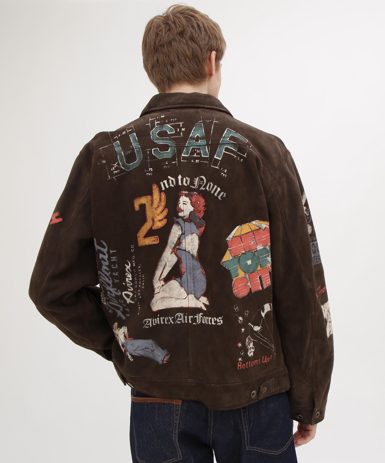 《RESTORE COLLECTION》SHEEP SUEDE TRACK JACKET ”HISTORY GRAPHIC”