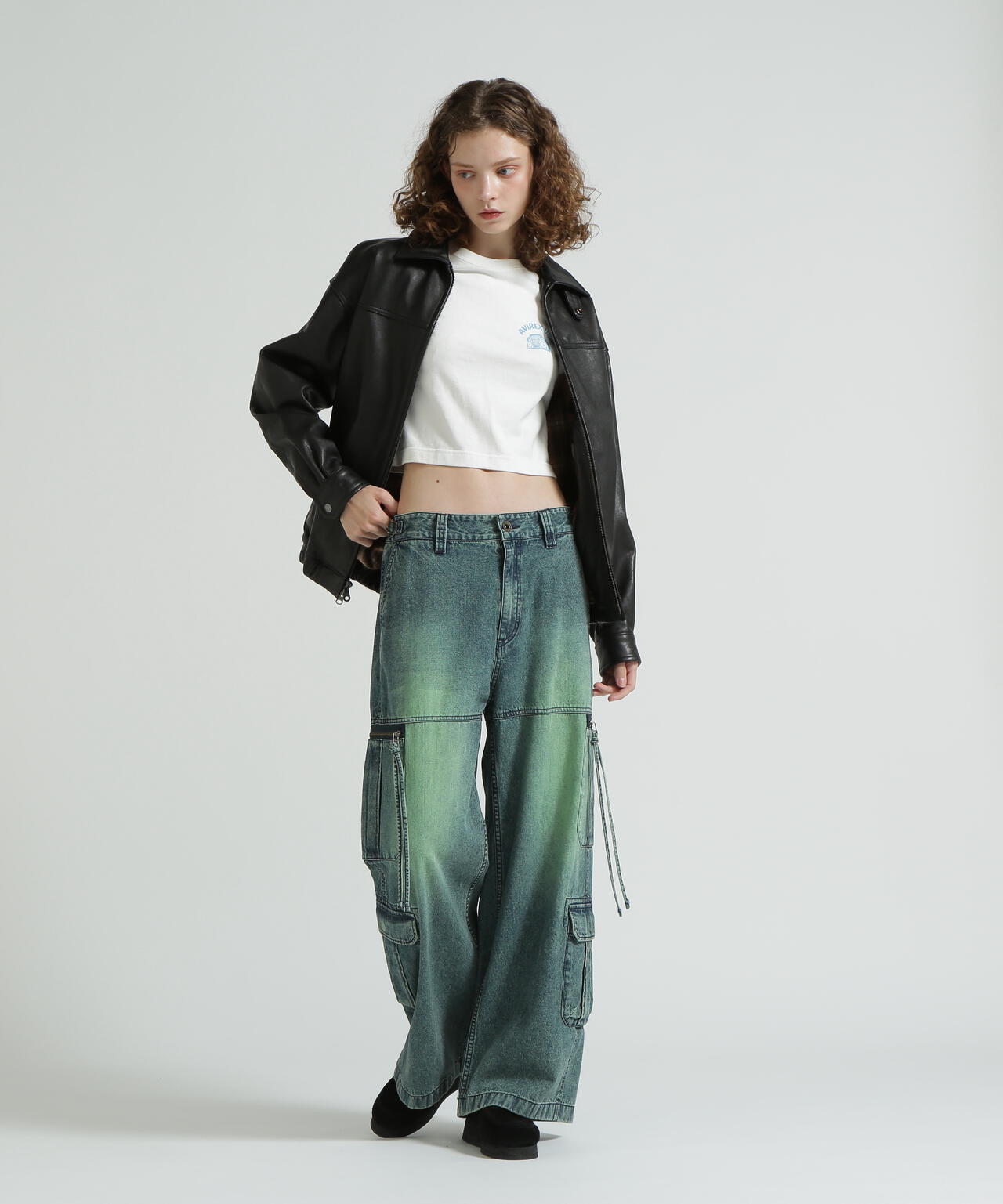 《WOMAN》GOAT VEGE SWING TOP/LEATHER JACKET