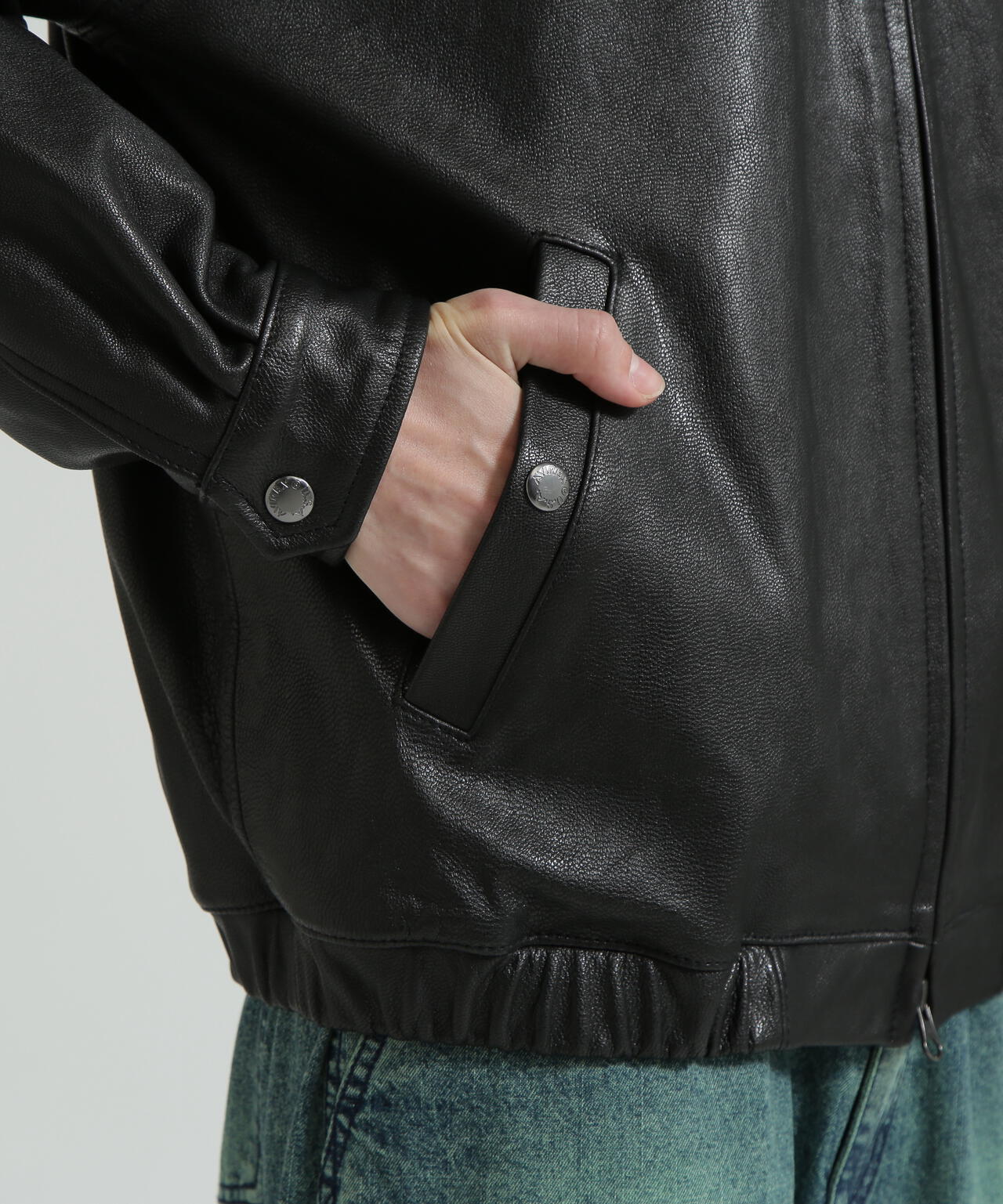 《WOMAN》GOAT VEGE SWING TOP/LEATHER JACKET