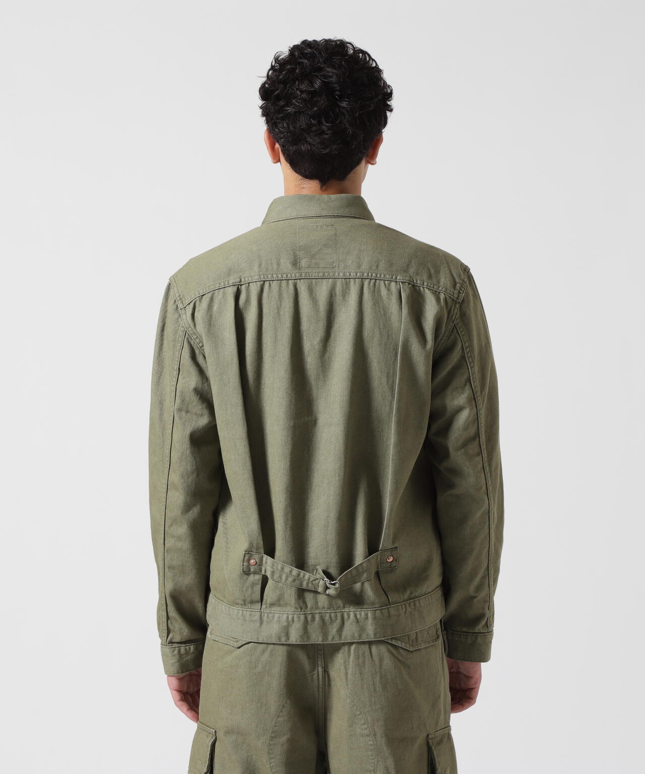 《TFQP by HANDROOM》GREEN SELVEDGE MILITARY DENIM JACKET