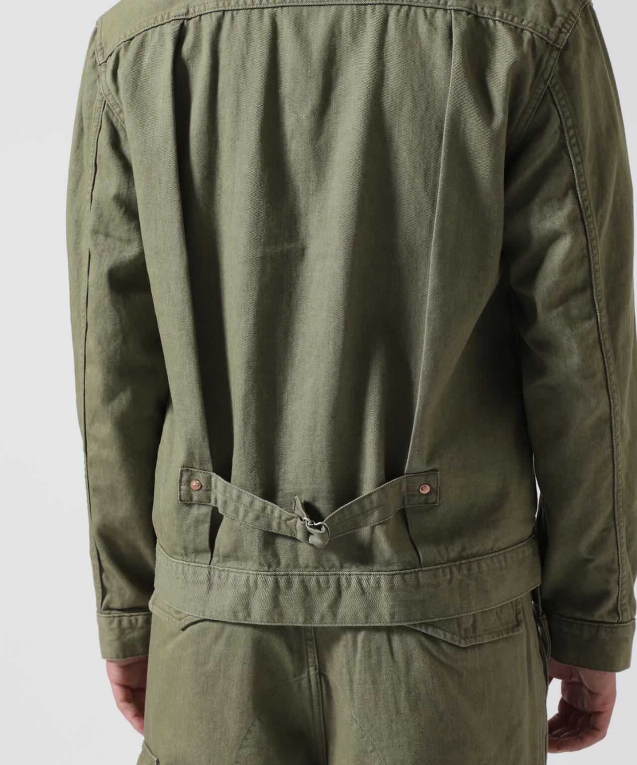 《TFQP by HANDROOM》GREEN SELVEDGE MILITARY DENIM JACKET