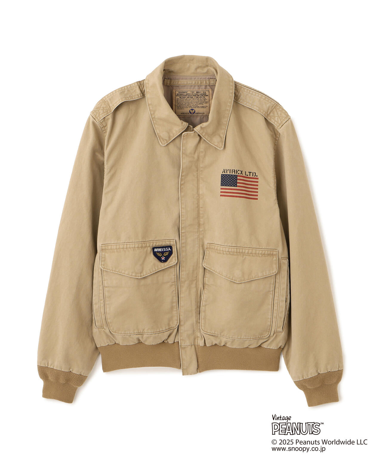 《AVIREX × PEANUTS》COTTON A-2 ”FLYING ACE”