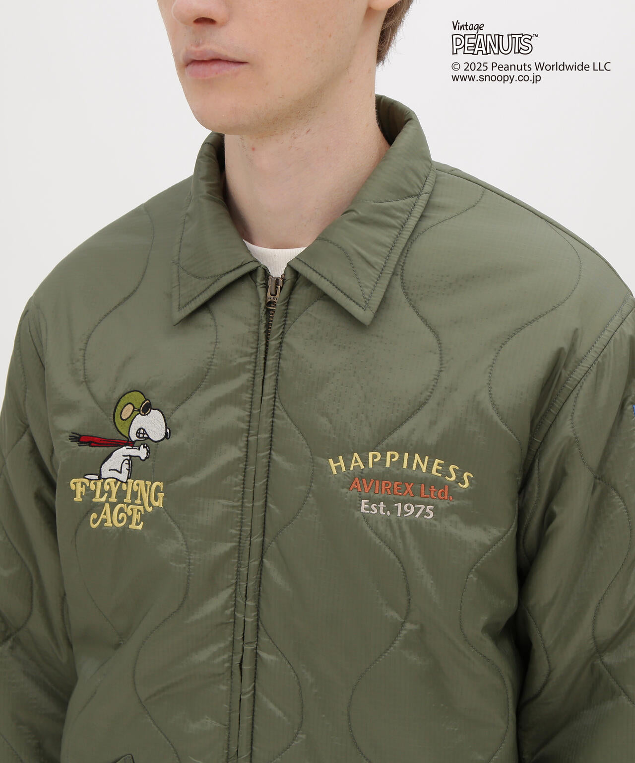《AVIREX × PEANUTS》QUILTING JACKET ”FLYING ACE”