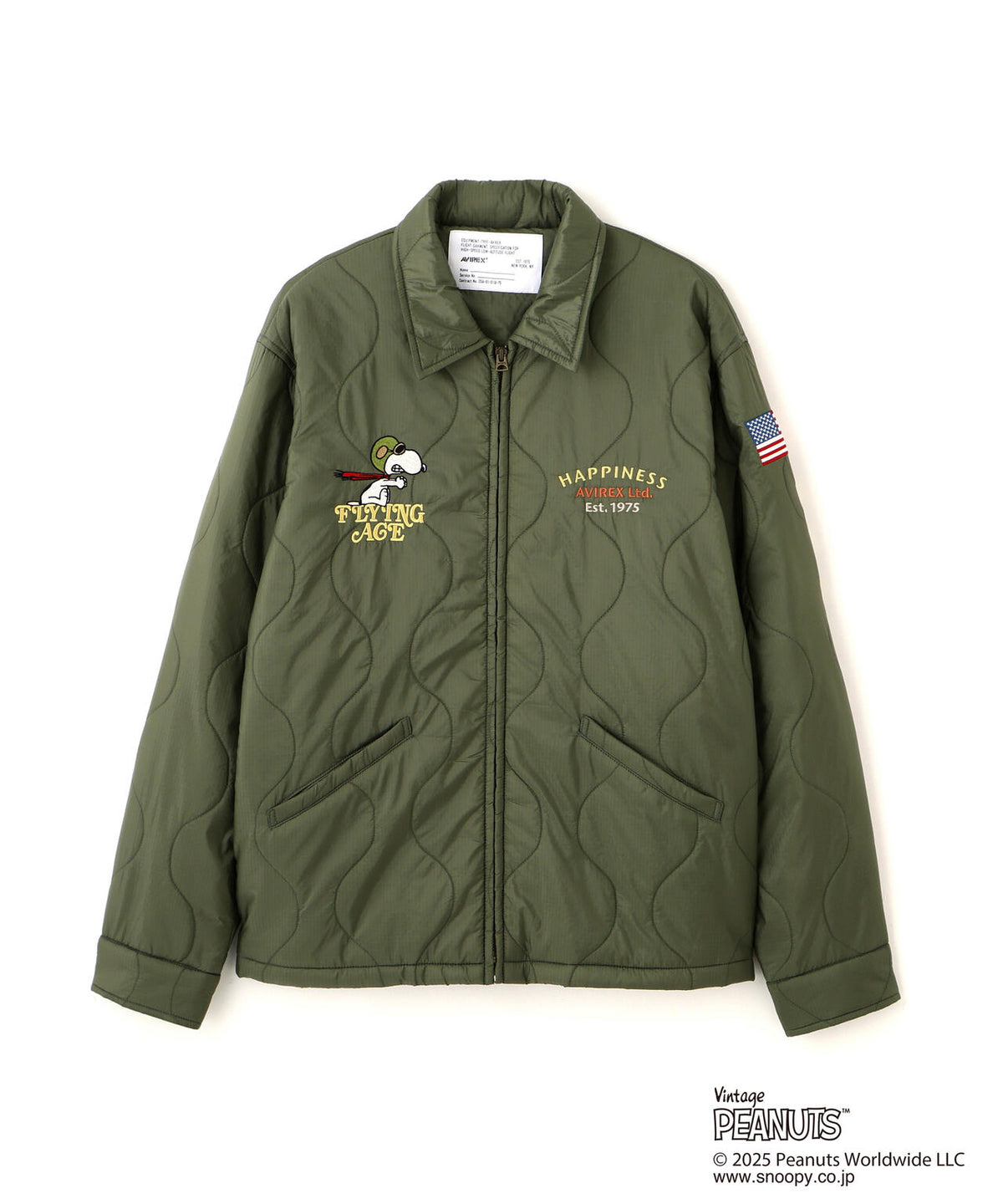 《AVIREX × PEANUTS》QUILTING JACKET ”FLYING ACE”