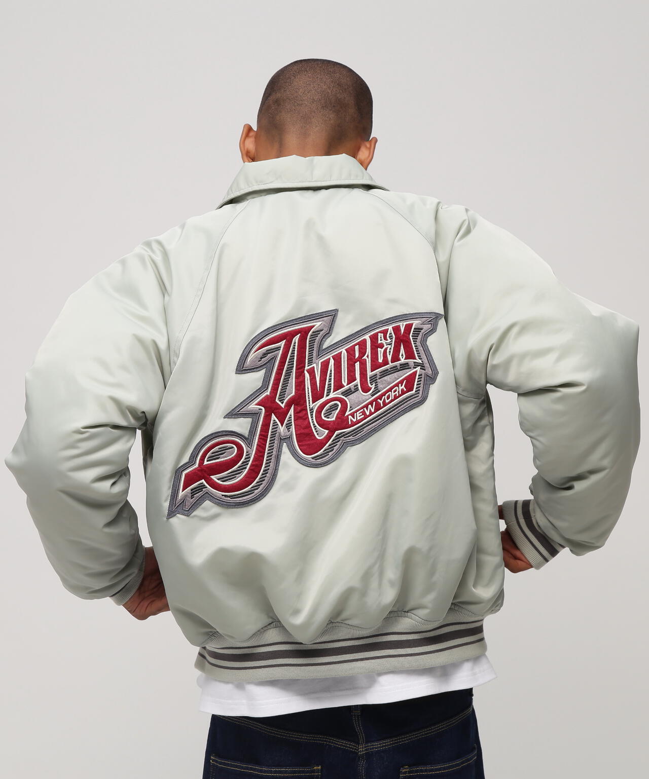 《WEB&DEPOT限定》NYLON VARSITY JACKET
