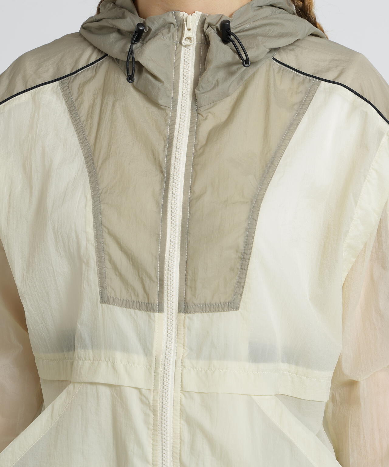 《WOMAN》SHEER COLOR SCHEME HOODIE JACKET/シアーカラースキーム フーディージャケット