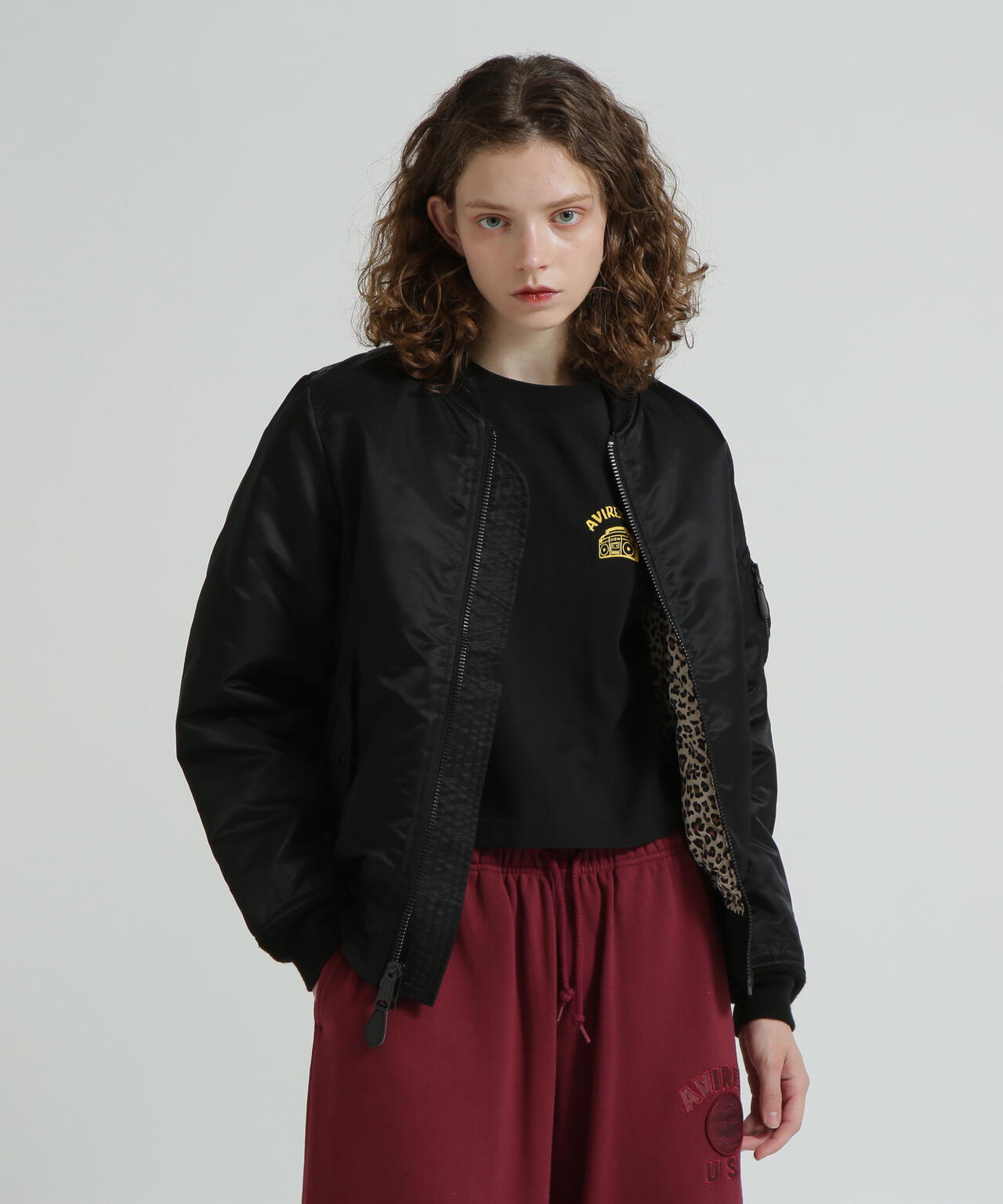 《WOMAN》LEOPARD LOGO MA-1