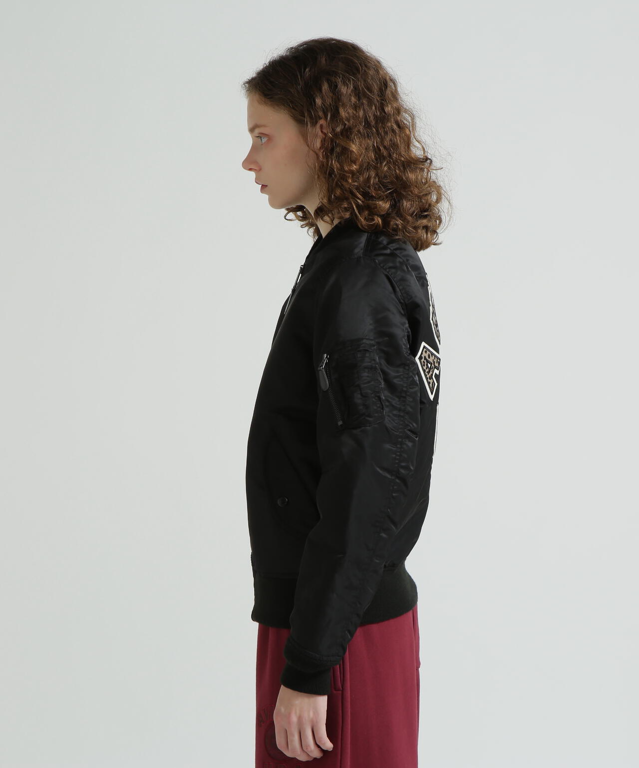 《WOMAN》LEOPARD LOGO MA-1