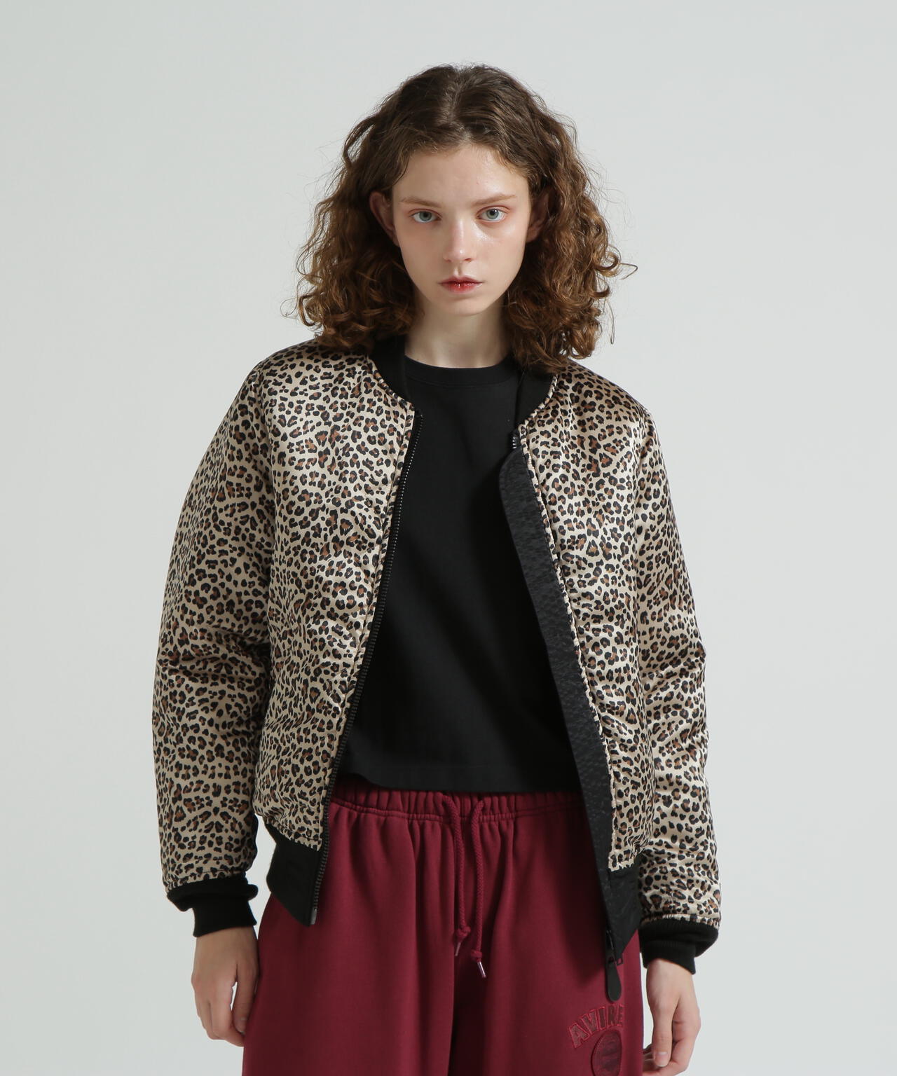 《WOMAN》LEOPARD LOGO MA-1