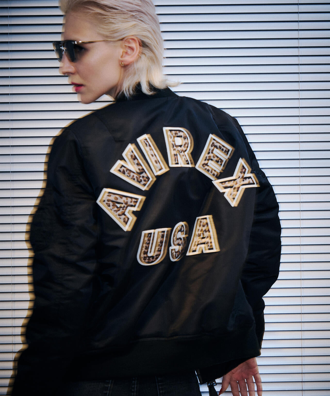 《WOMAN》LEOPARD LOGO MA-1