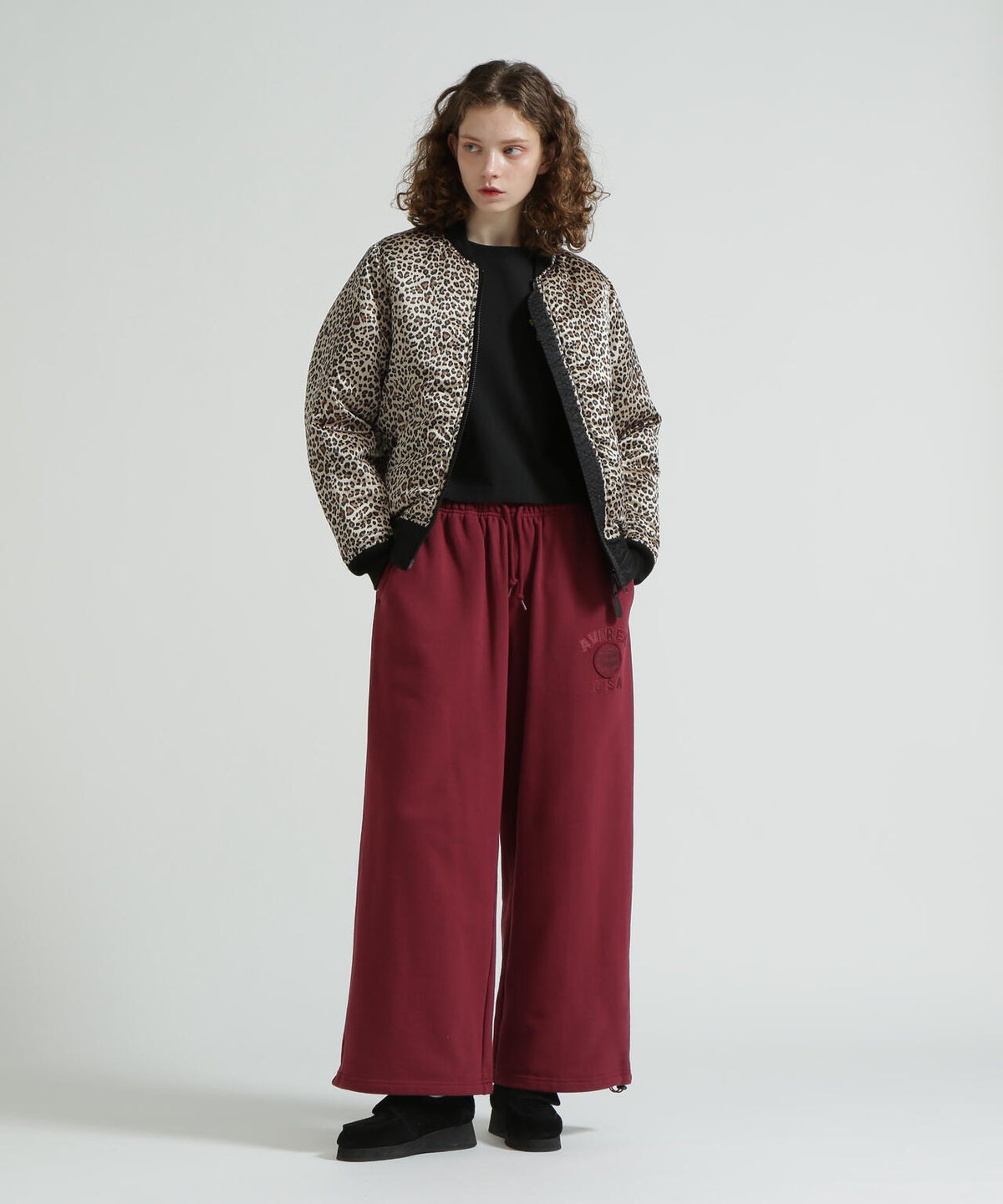 《WOMAN》LEOPARD LOGO MA-1