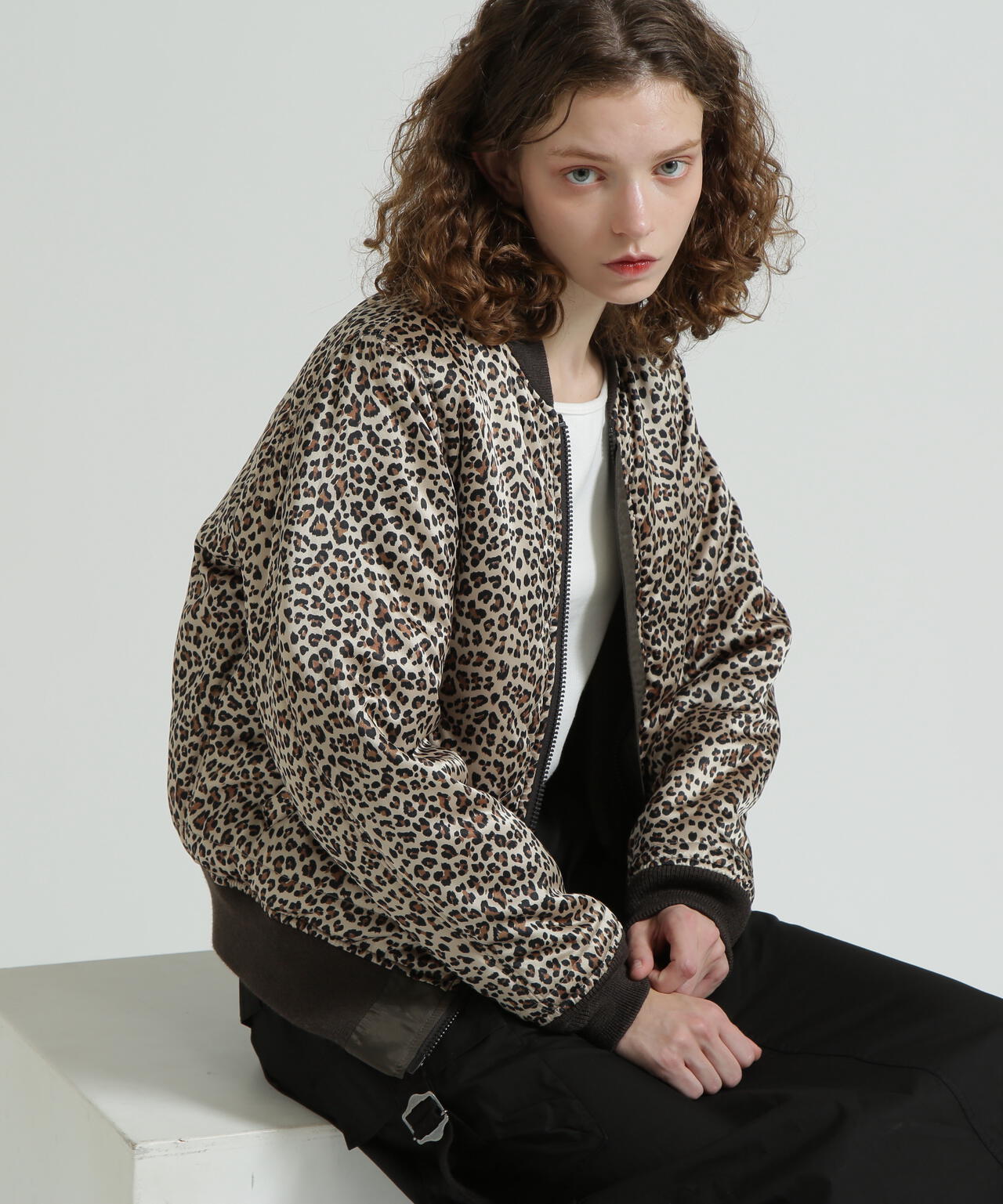 《WOMAN》LEOPARD LOGO MA-1