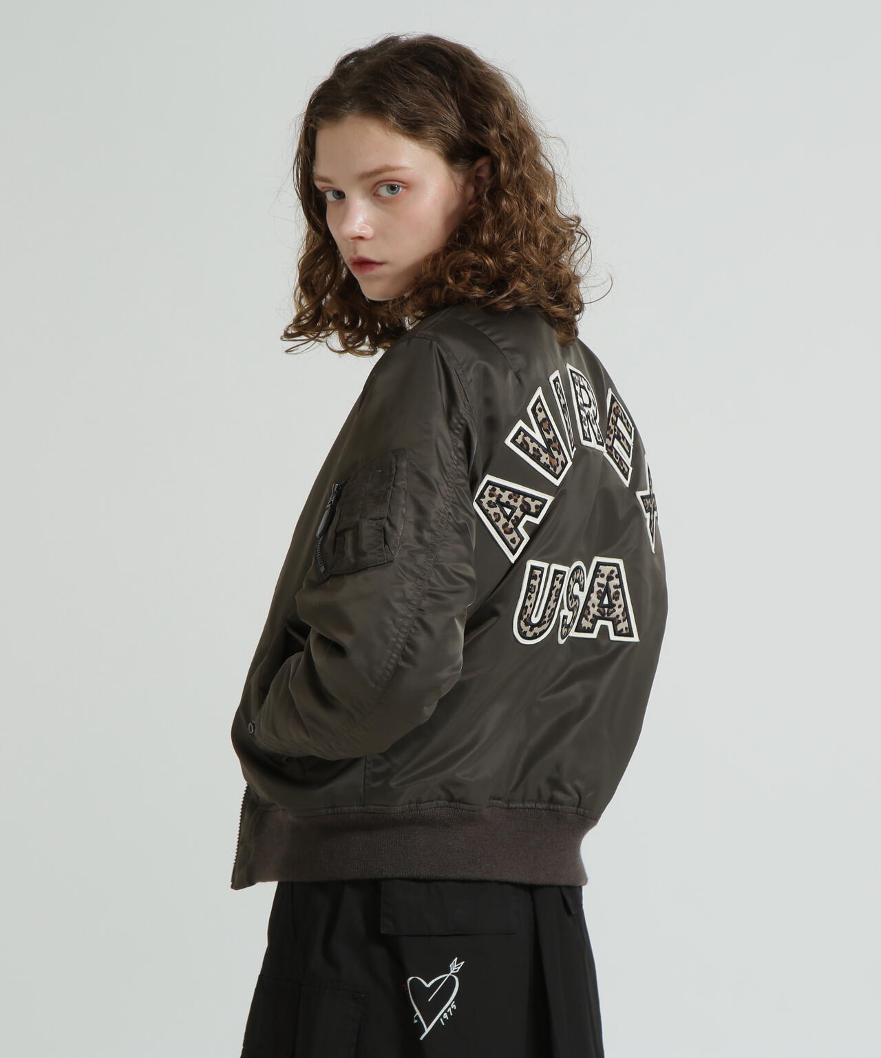 《WOMAN》LEOPARD LOGO MA-1