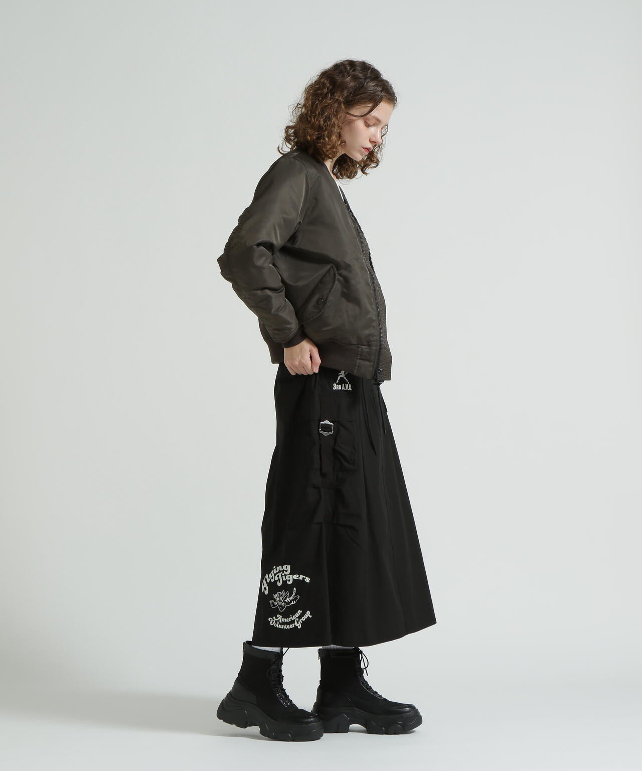 《WOMAN》LEOPARD LOGO MA-1