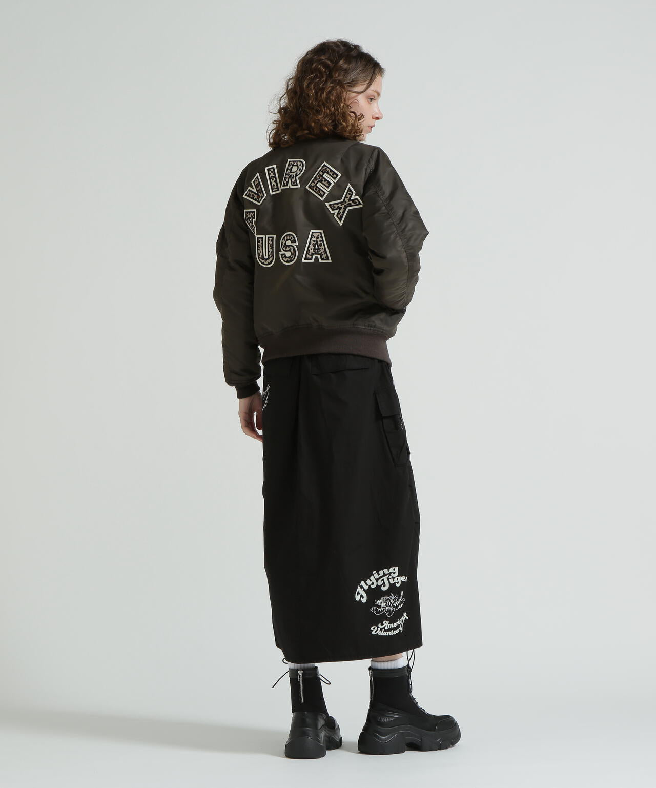 《WOMAN》LEOPARD LOGO MA-1