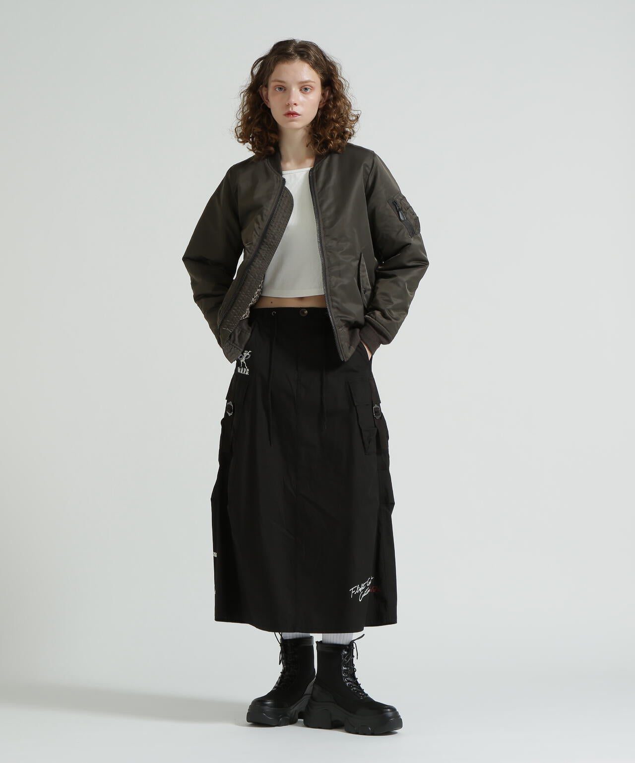 《WOMAN》LEOPARD LOGO MA-1