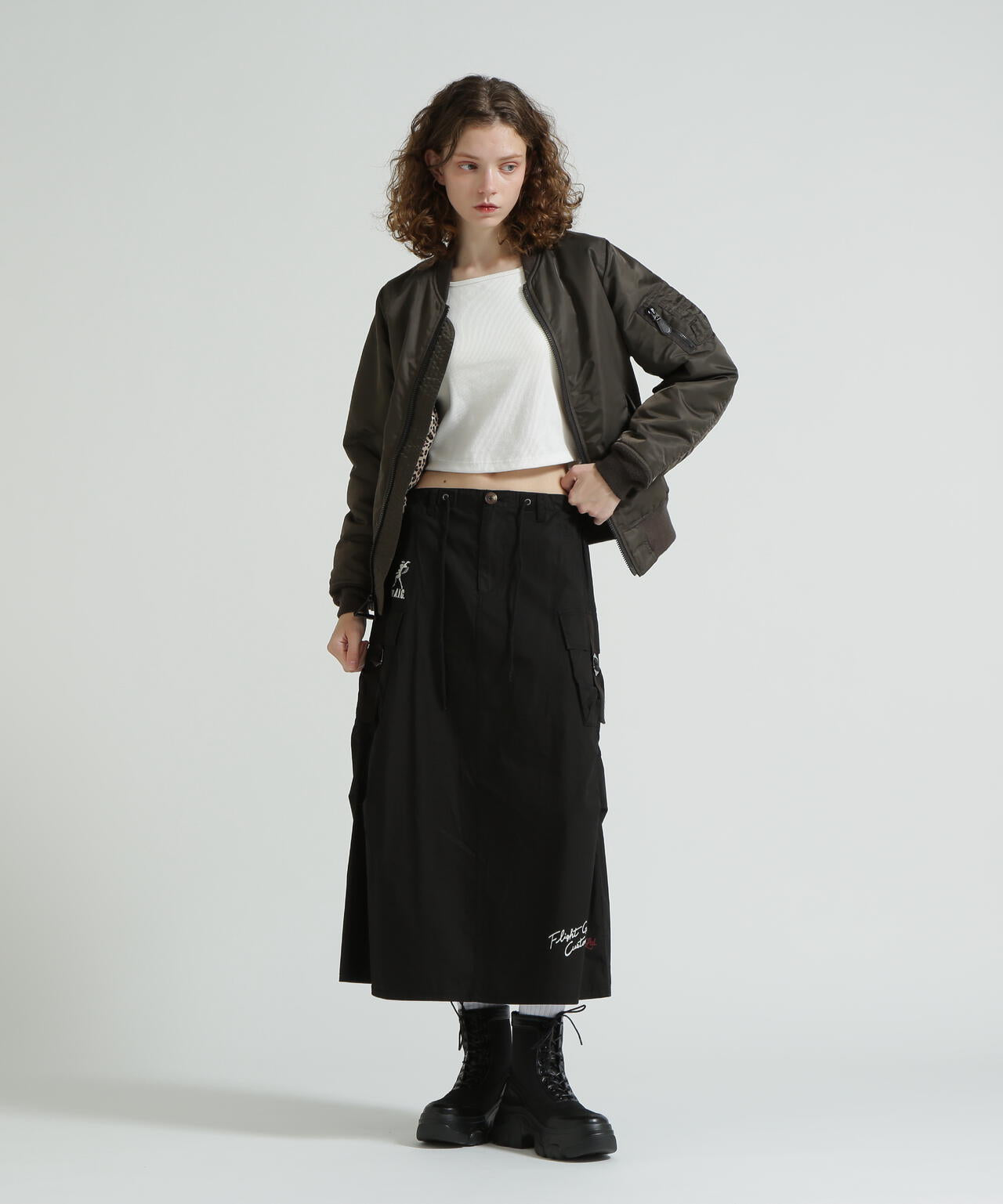 《WOMAN》LEOPARD LOGO MA-1