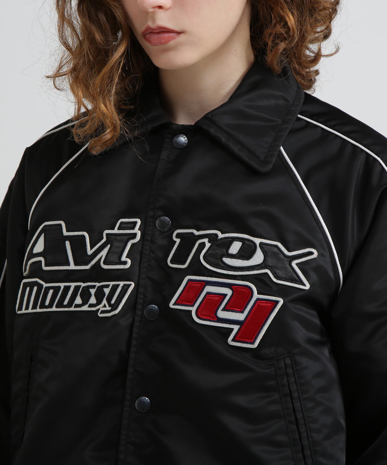 《AVIREX×MOUSSY》NYLON VARSITY JACKET