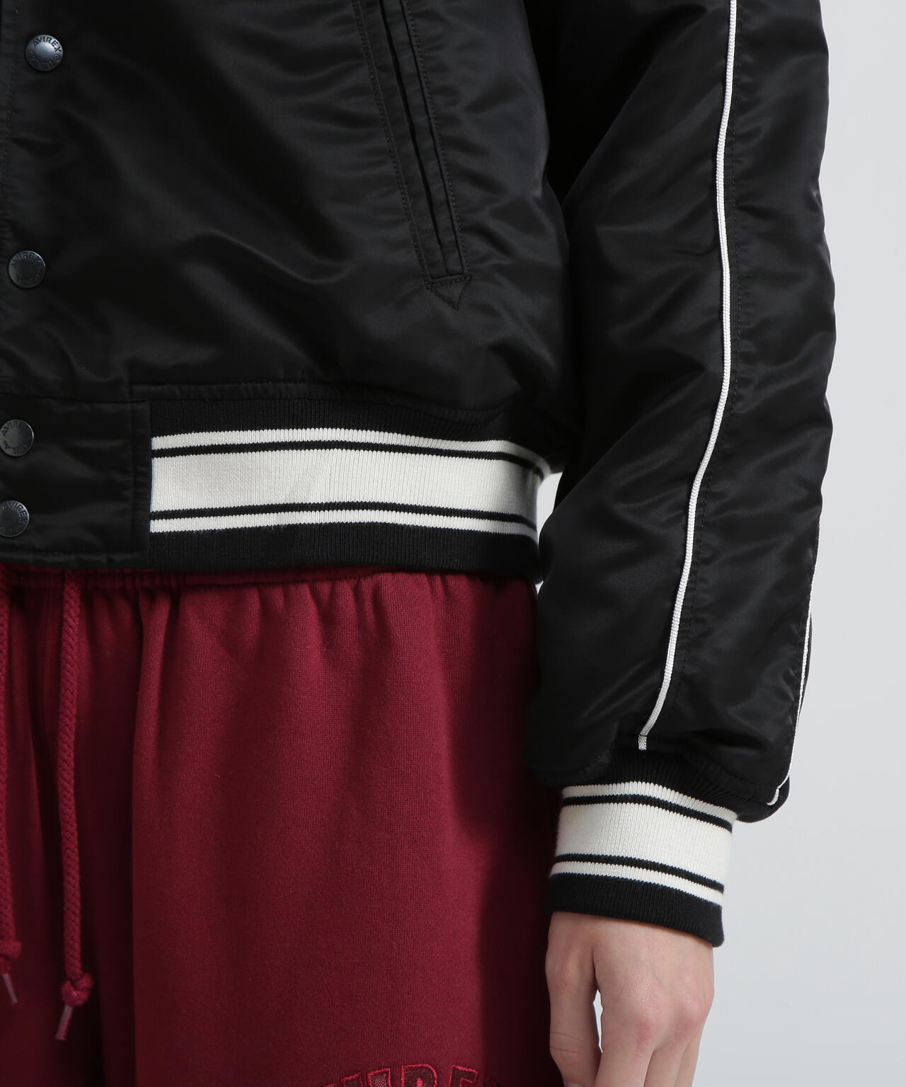 《AVIREX×MOUSSY》NYLON VARSITY JACKET