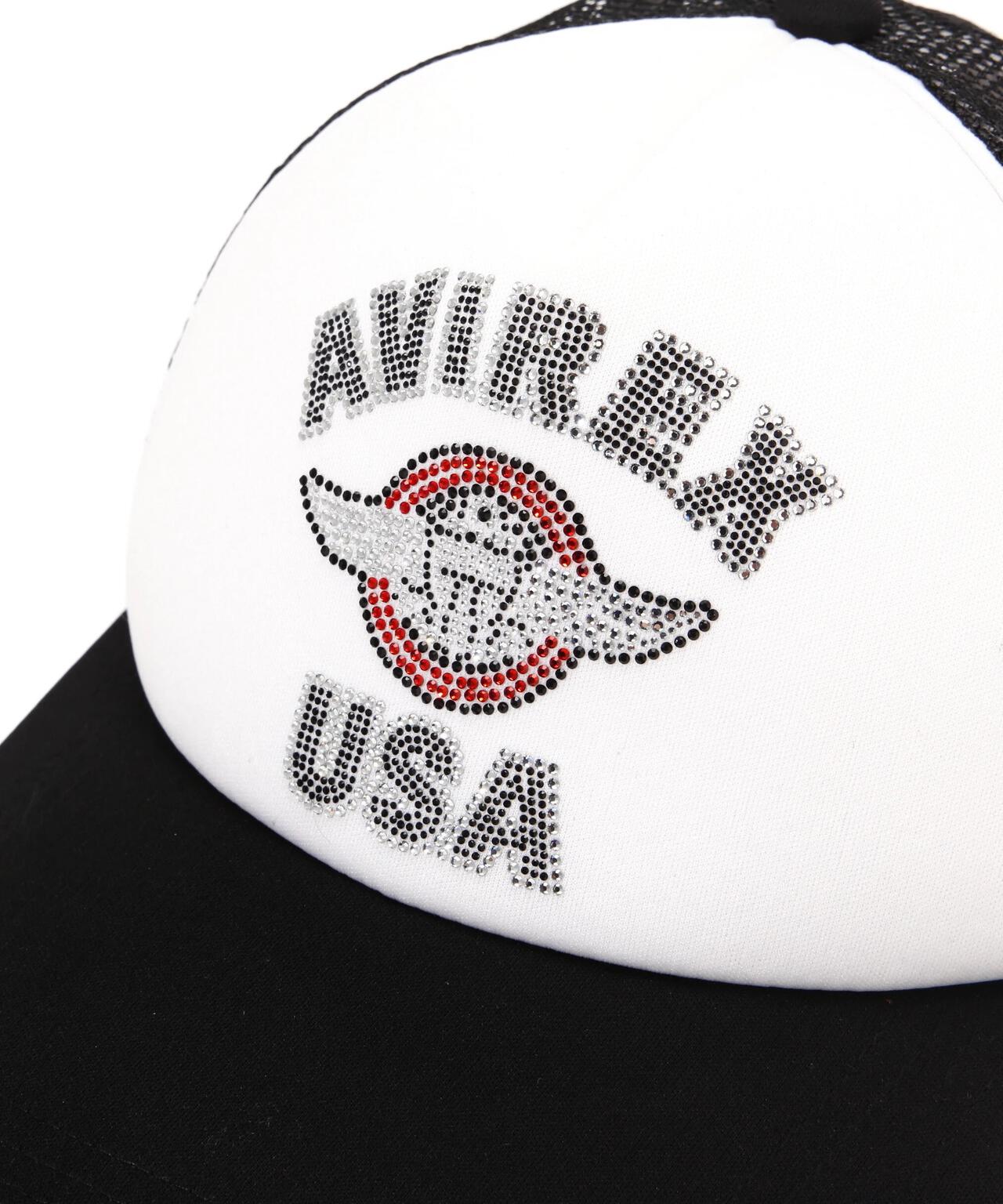 《WOMAN/直営店限定》RHINESTONE VARSITY LOGO MESH CAP/ラインストーンバーシティーロゴメッシュキャップ