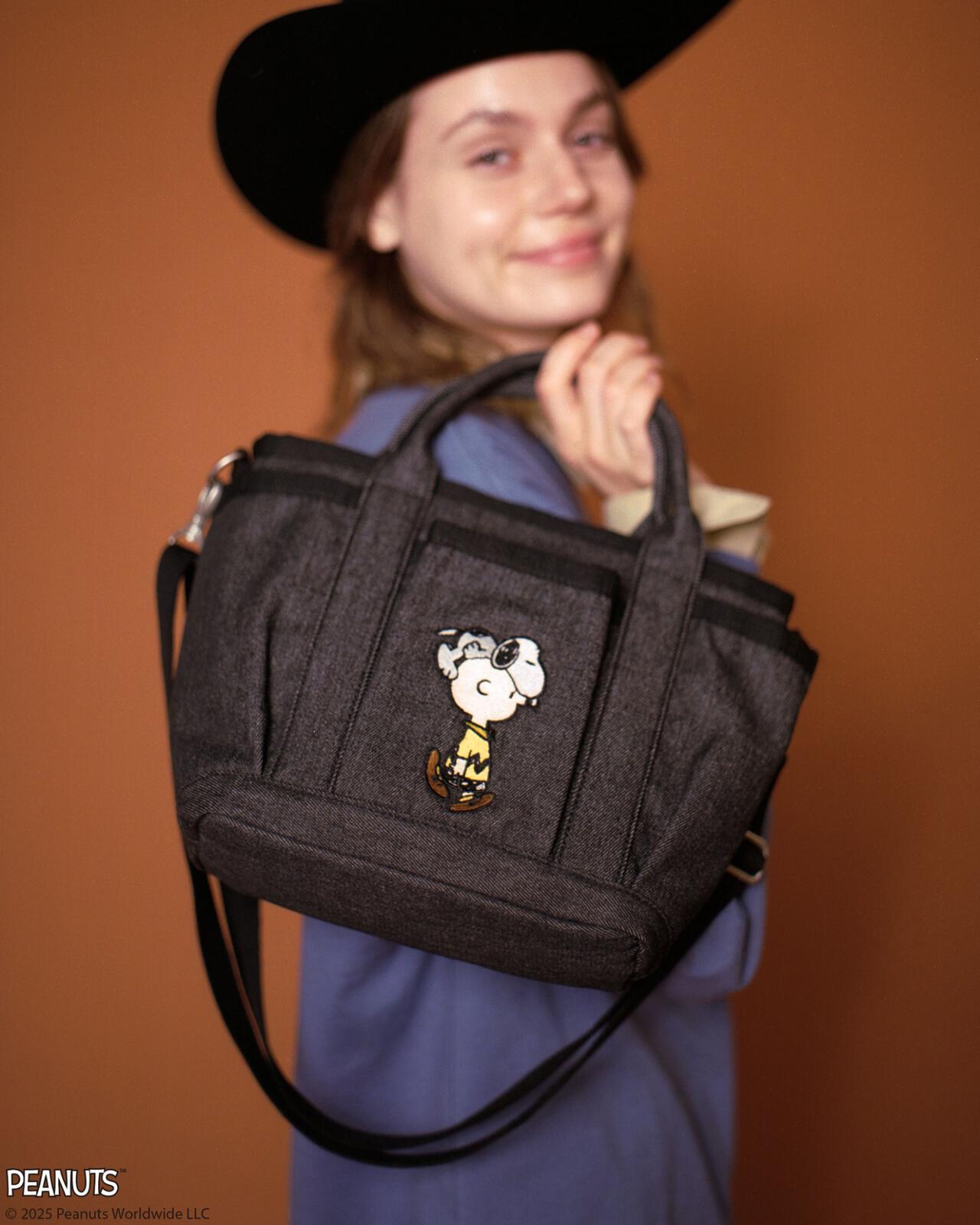 《AVIREX × PEANUTS》DENIM MINI TOTE BAG / デニムミニトートバッグ / ピーナッツ / アヴィレックス