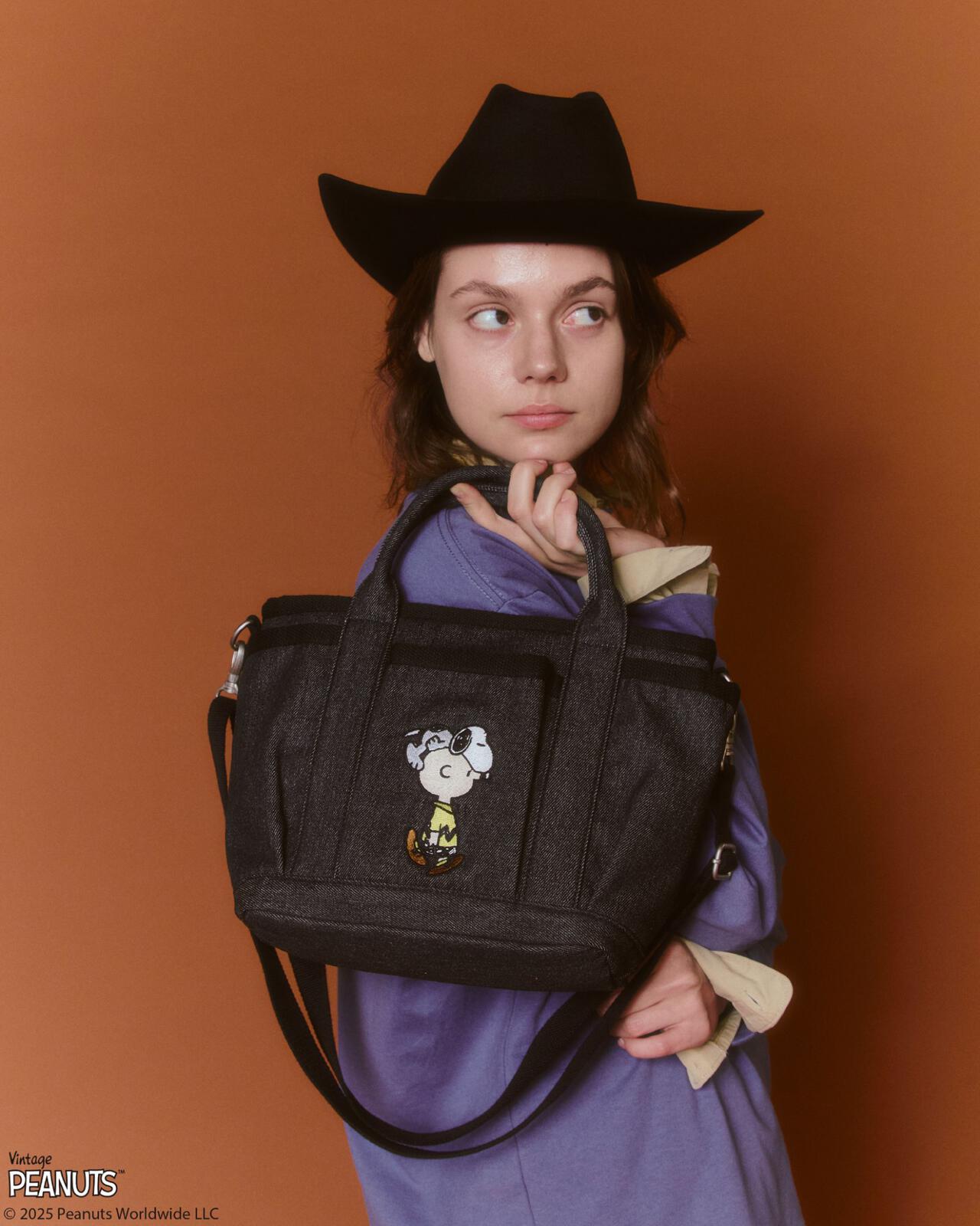 《AVIREX × PEANUTS》DENIM MINI TOTE BAG / デニムミニトートバッグ / ピーナッツ / アヴィレックス