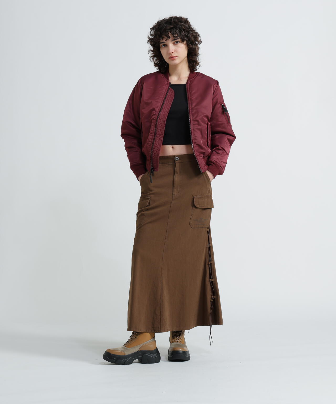 《直営店限定》LACE UP PLATFORM BOOTS/レースアッププラットフォームブーツ