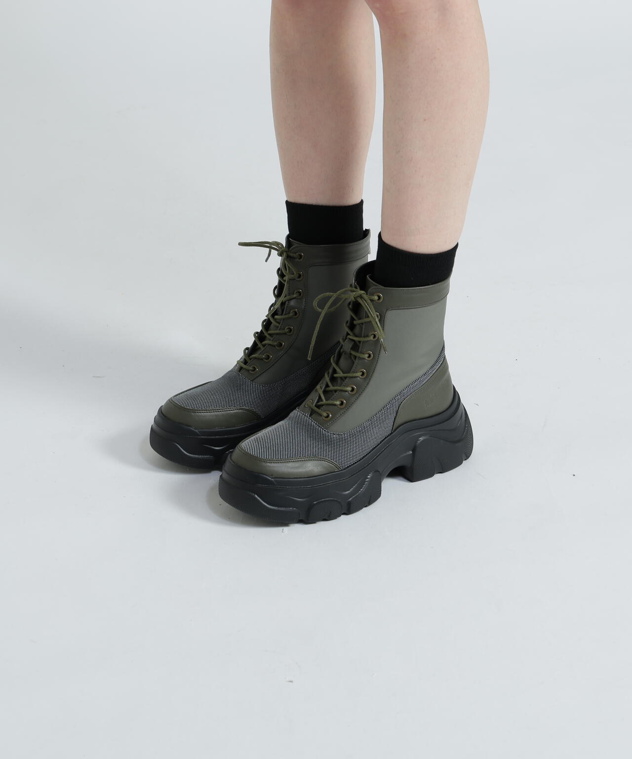 《直営店限定》LACE UP PLATFORM BOOTS/レースアッププラットフォームブーツ