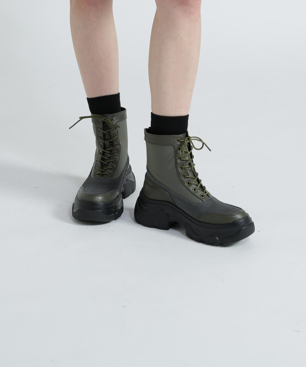 《直営店限定》LACE UP PLATFORM BOOTS/レースアッププラットフォームブーツ