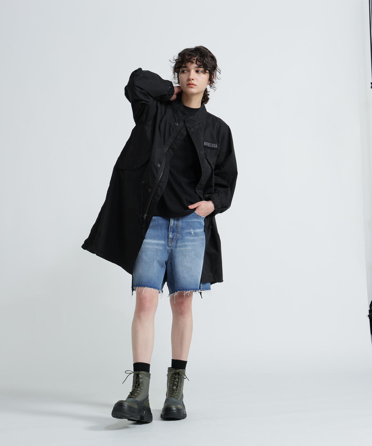 《直営店限定》LACE UP PLATFORM BOOTS/レースアッププラットフォームブーツ