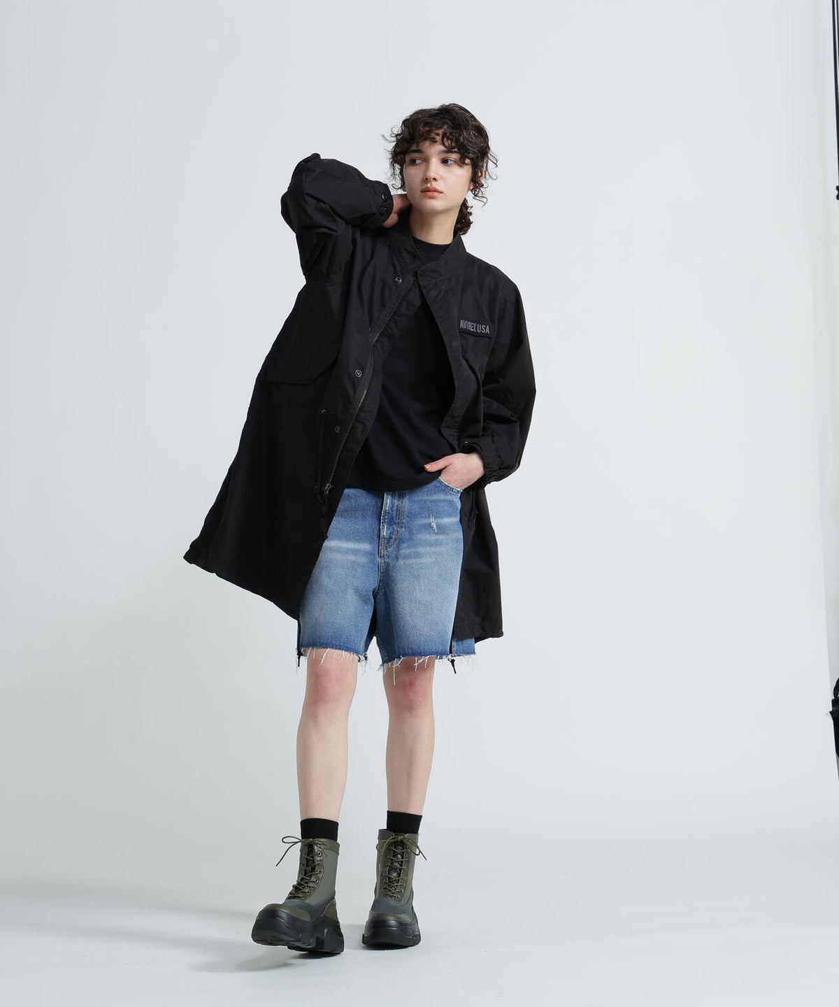 《直営店限定》LACE UP PLATFORM BOOTS/レースアッププラットフォームブーツ