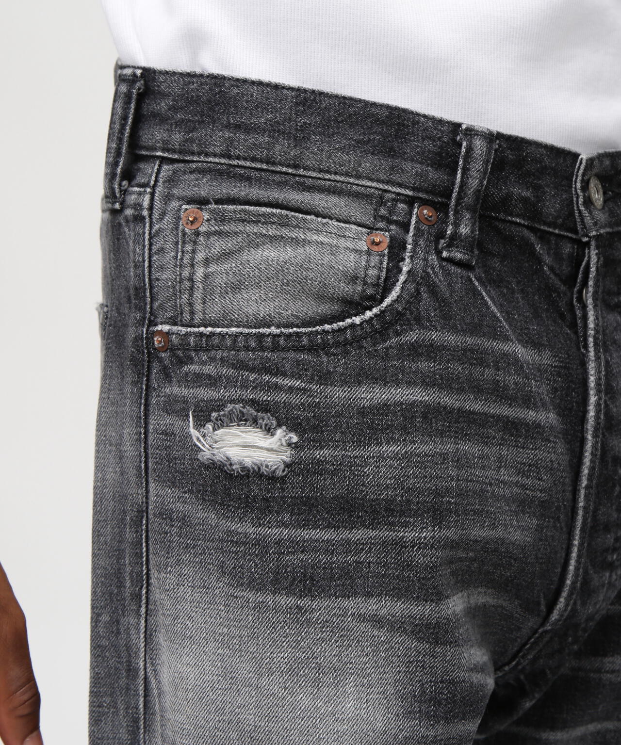 《TFQP》DENIM PANTS BLACK USED