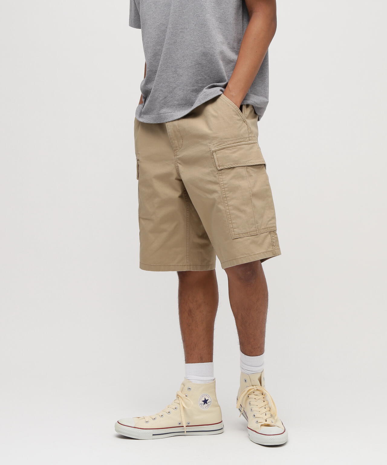 COTTON RIPSTOP CARGO SHORTS