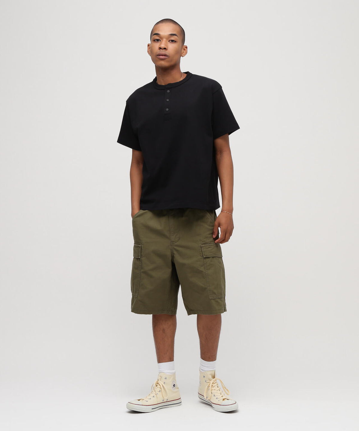 COTTON RIPSTOP CARGO SHORTS