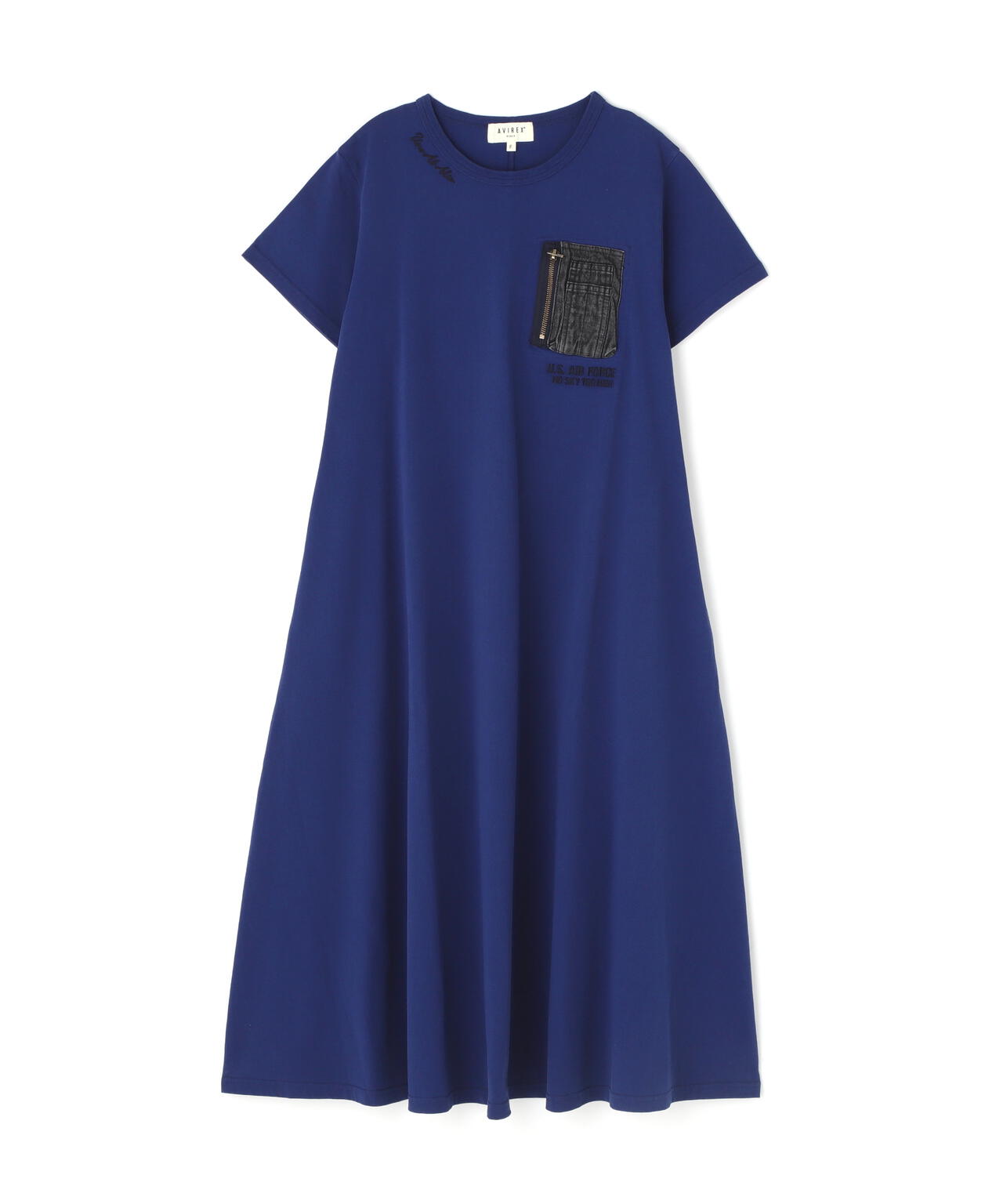 DENIM POCKET FLARE ONEPICE/デニム ポケット フレア ワンピース