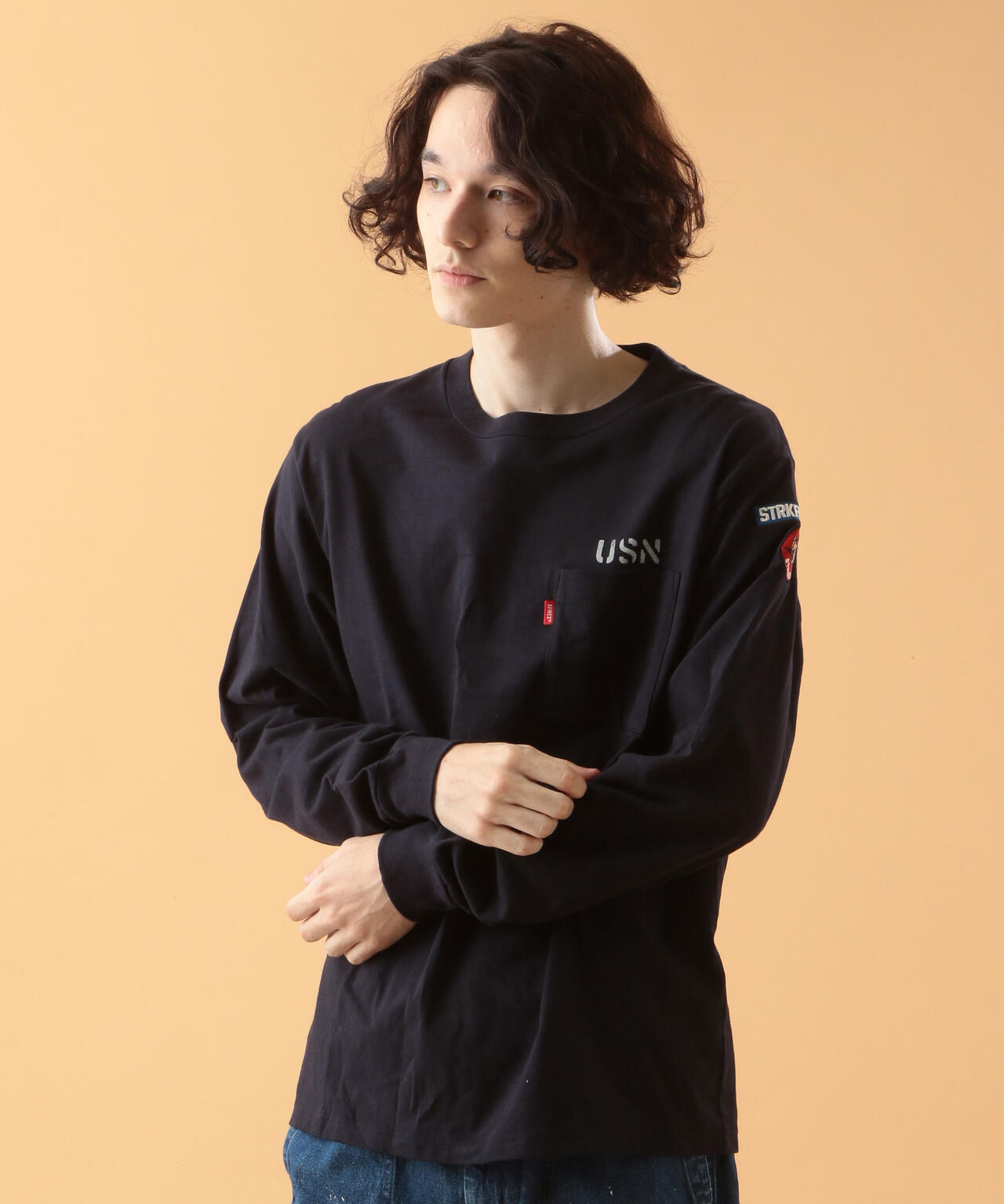 NAVAL PATCH LONGSLEEVE T-SHIRT / ネイバル パッチ ロングスリーブ Tシャツ / AVIREX