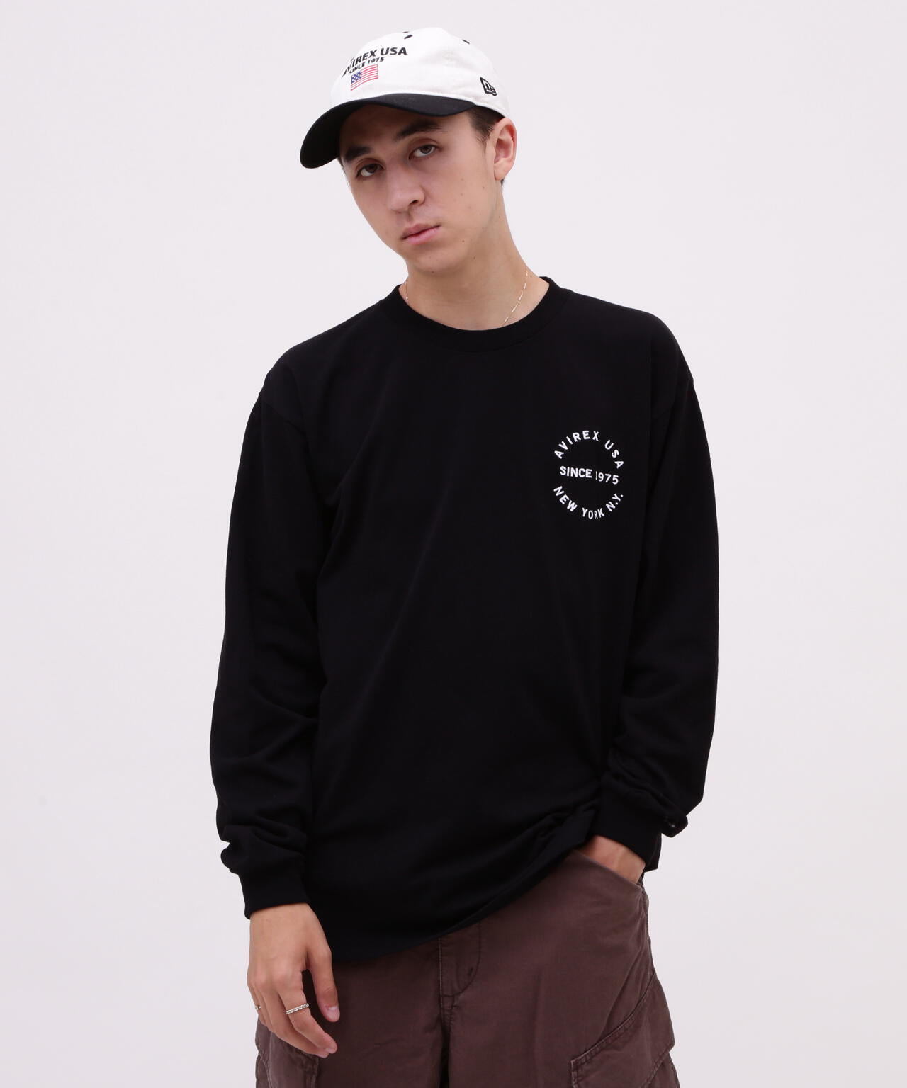 VARSITY LOGO L/S T-SHIRT / バーシティ ロゴ 長袖Tシャツ/ AVIREX /アヴィレックス
